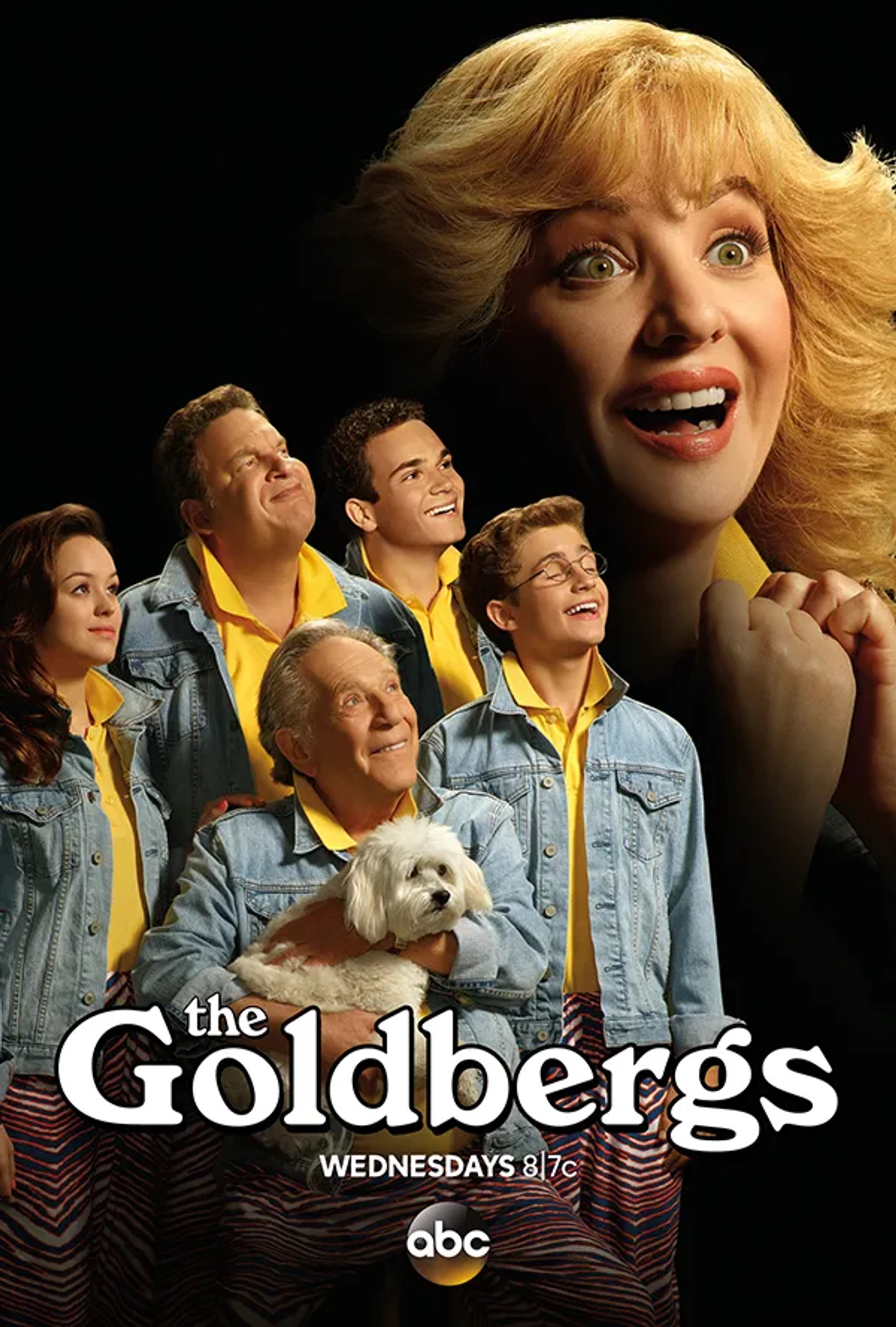 George Segal, Jeff Garlin, Wendi McLendon-Covey, Troy Gentile, Hayley Orrantia, and Sean Giambrone in The Goldbergs (2013)