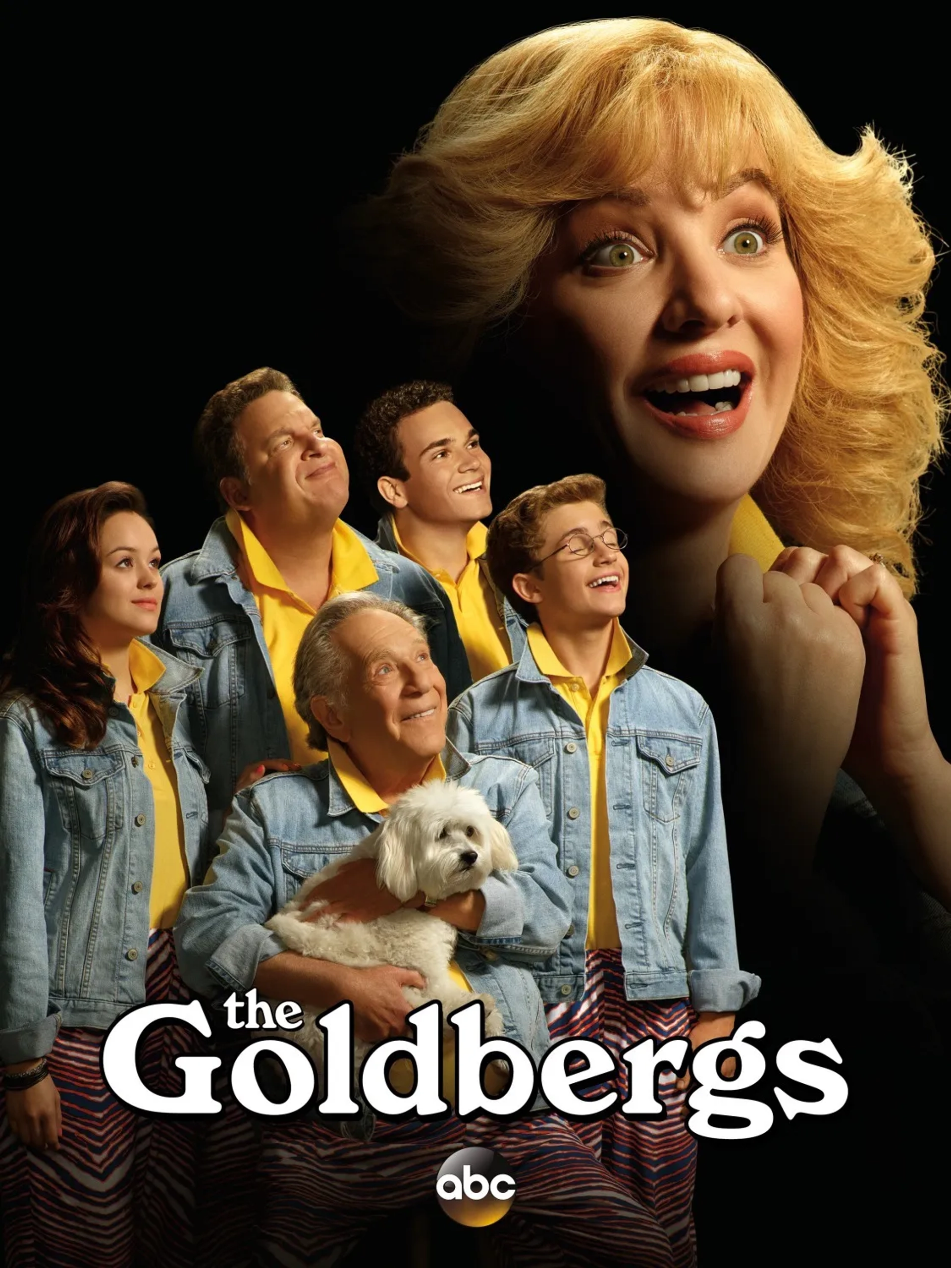 George Segal, Jeff Garlin, Wendi McLendon-Covey, Troy Gentile, Hayley Orrantia, and Sean Giambrone in The Goldbergs (2013)