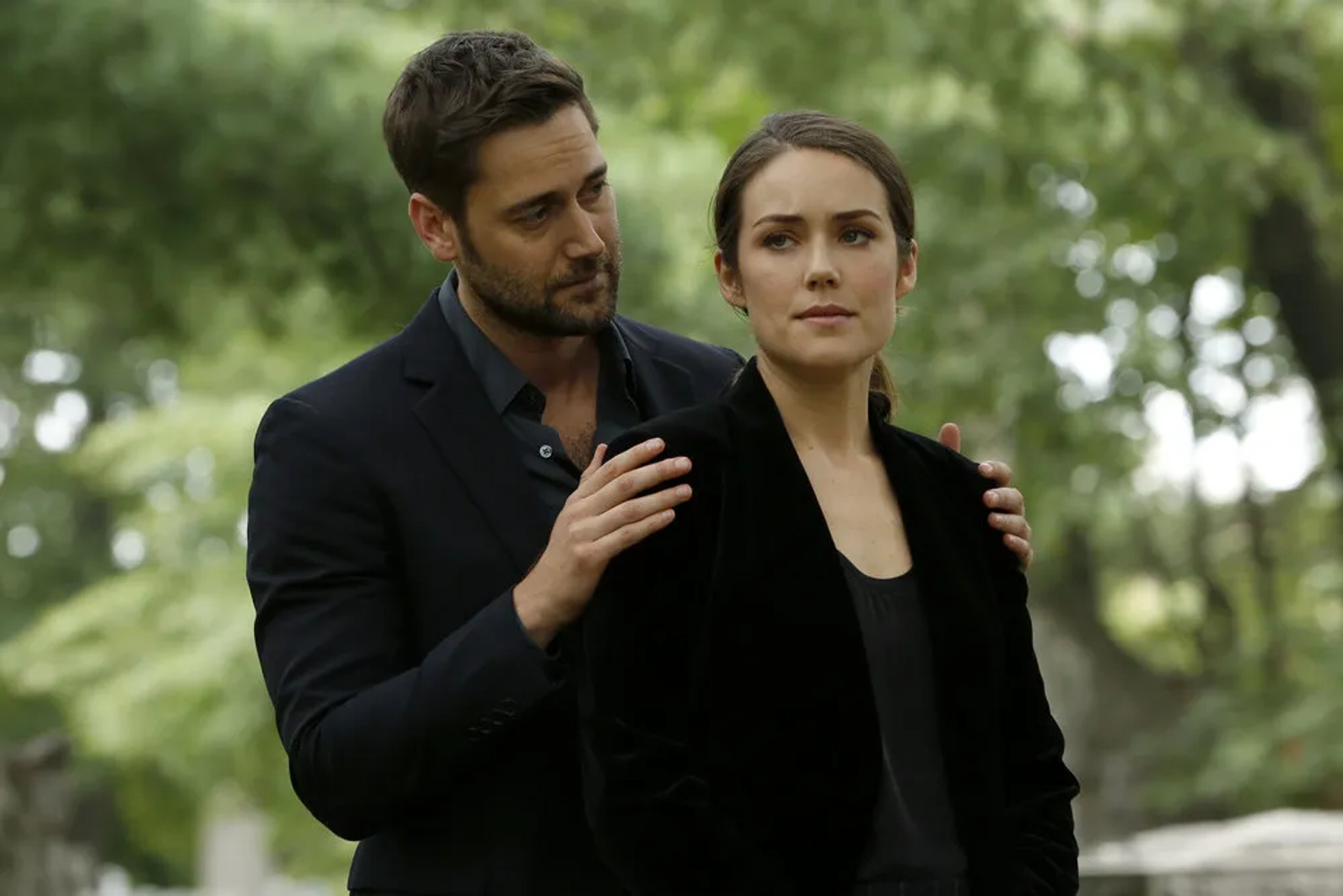 Megan Boone and Ryan Eggold in The Blacklist (2013)