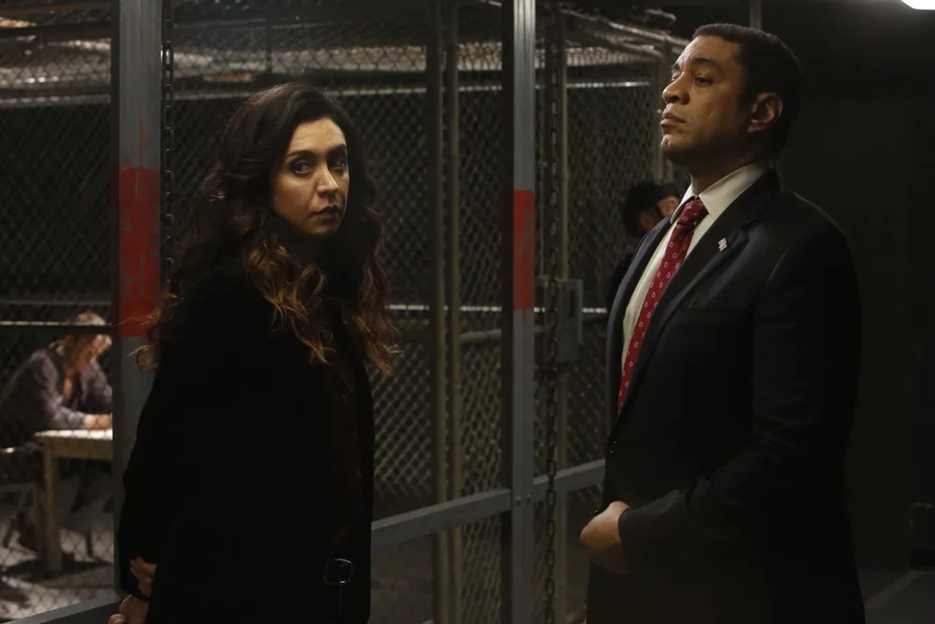 Harry Lennix and Mozhan Marnò in The Blacklist (2013)