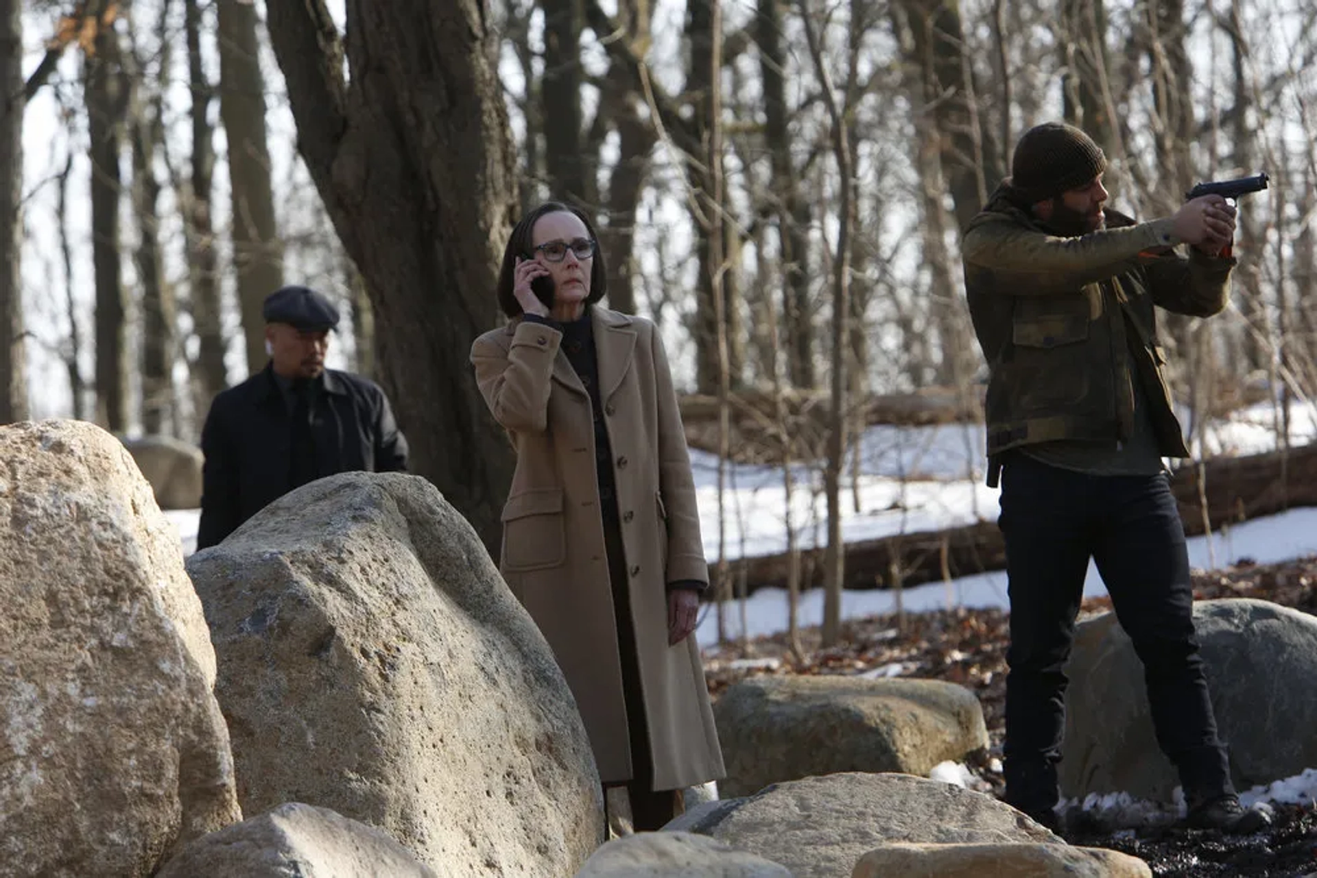 Susan Blommaert, Marc Basil, and John Roque in The Blacklist (2013)