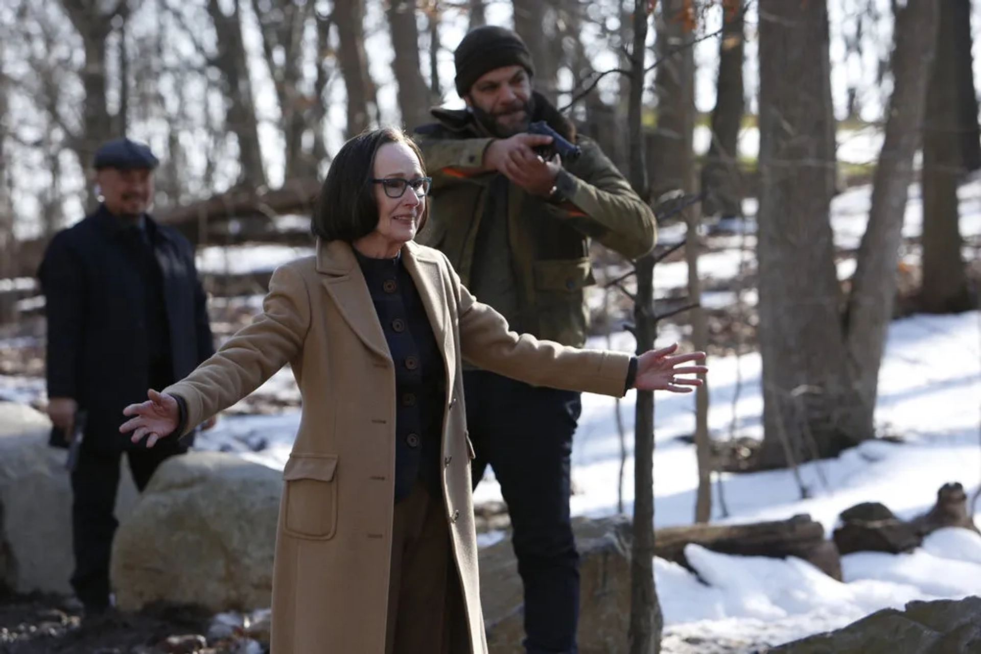 Susan Blommaert, Marc Basil, and John Roque in The Blacklist (2013)