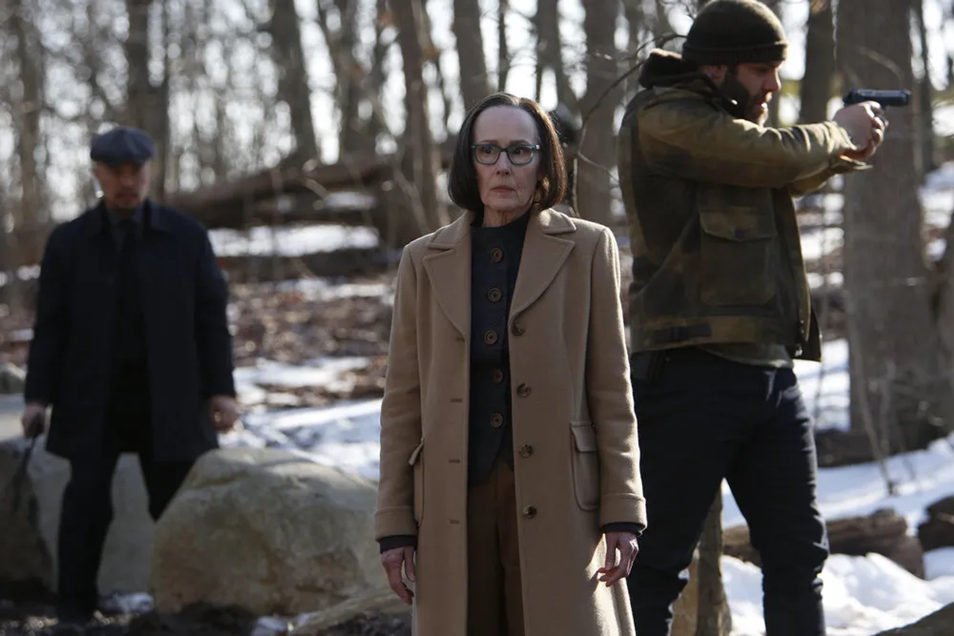 Susan Blommaert, Marc Basil, and John Roque in The Blacklist (2013)