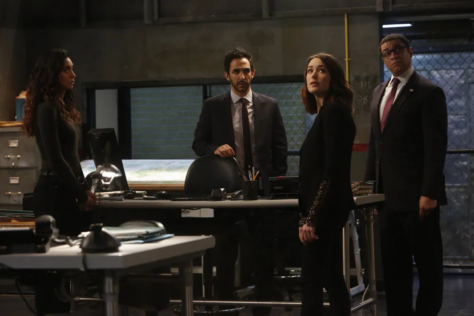 Harry Lennix, Megan Boone, Amir Arison, and Mozhan Marnò in The Blacklist (2013)