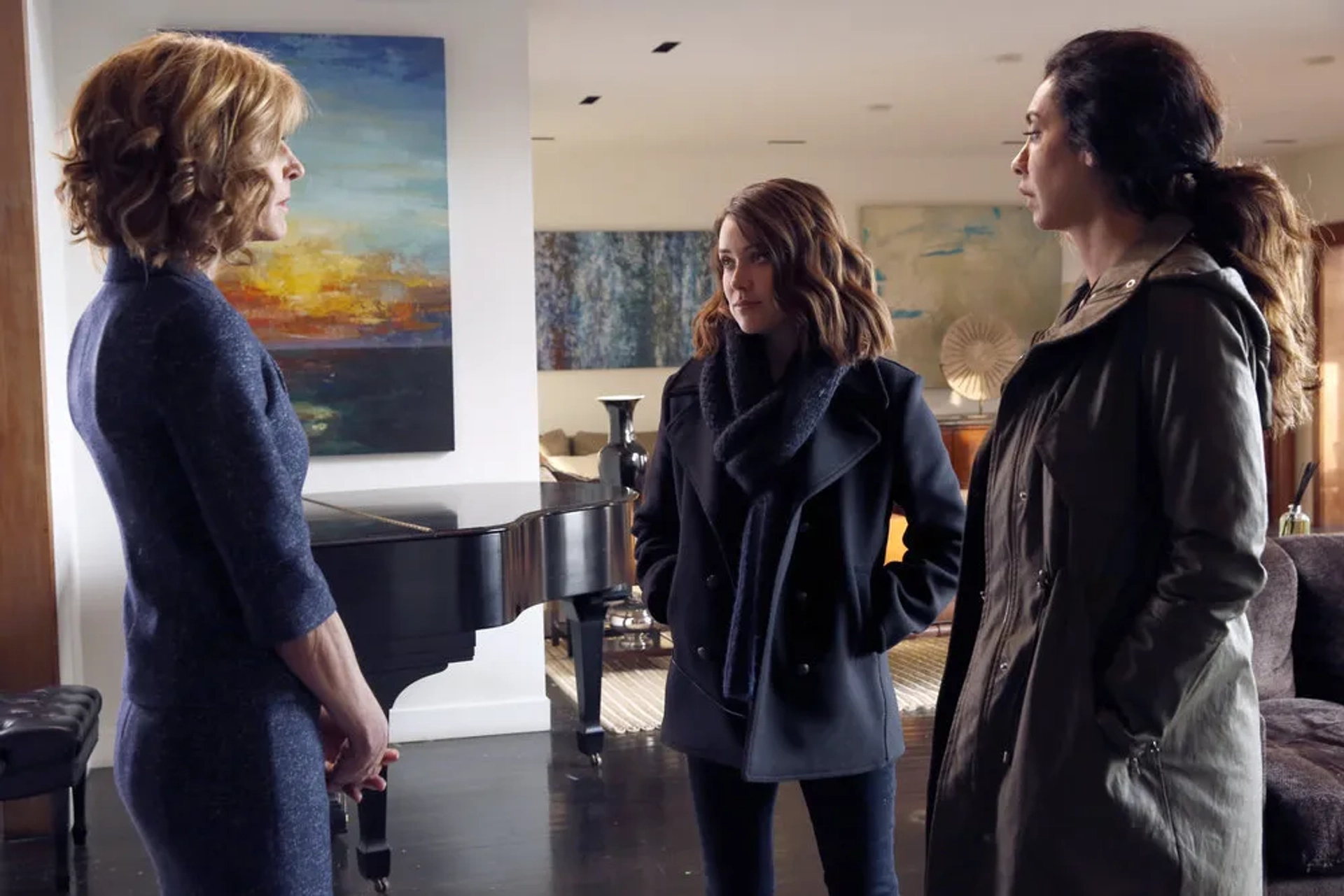 Christine Lahti, Megan Boone, and Mozhan Marnò in The Blacklist (2013)