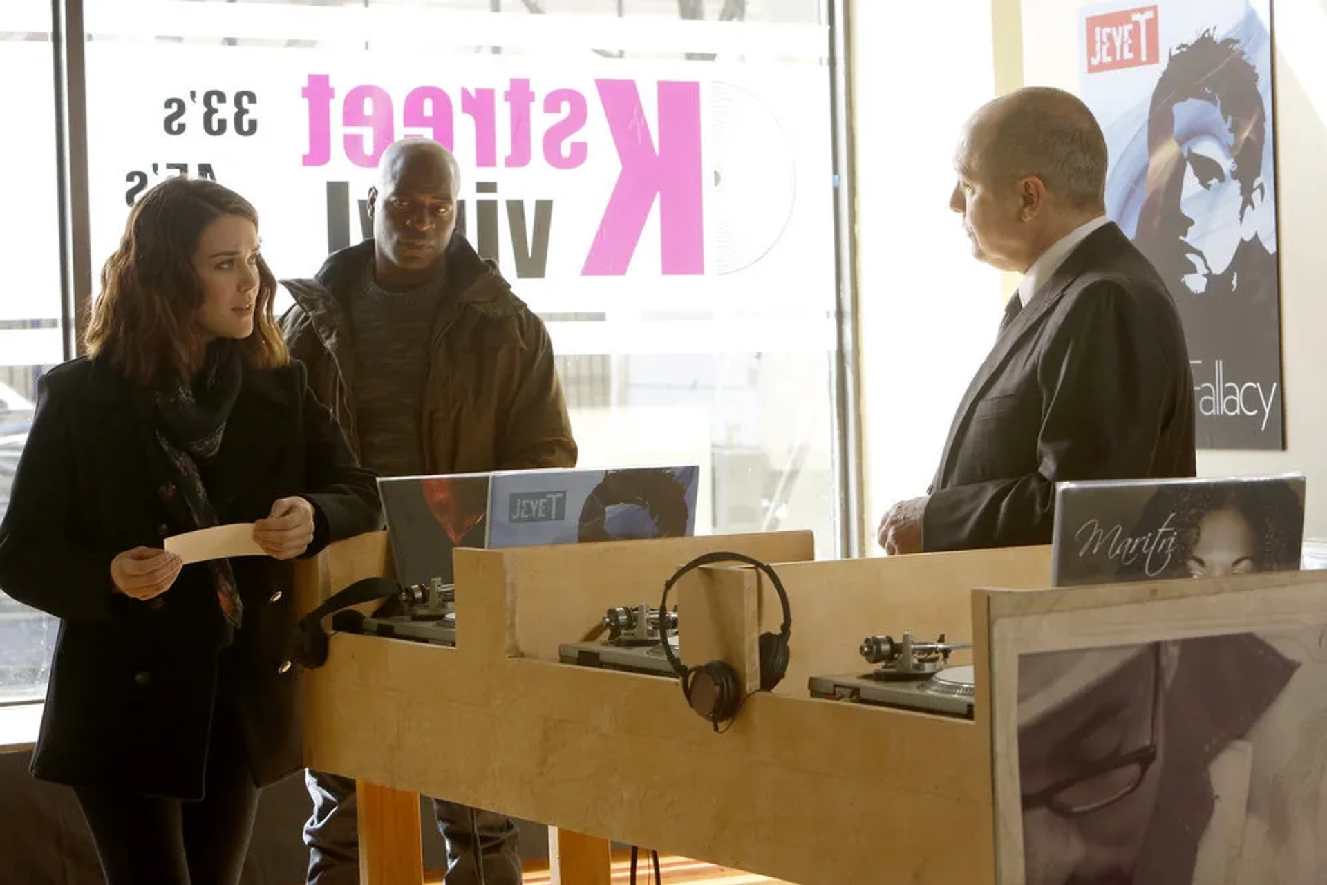 James Spader, Hisham Tawfiq, and Megan Boone in The Blacklist (2013)