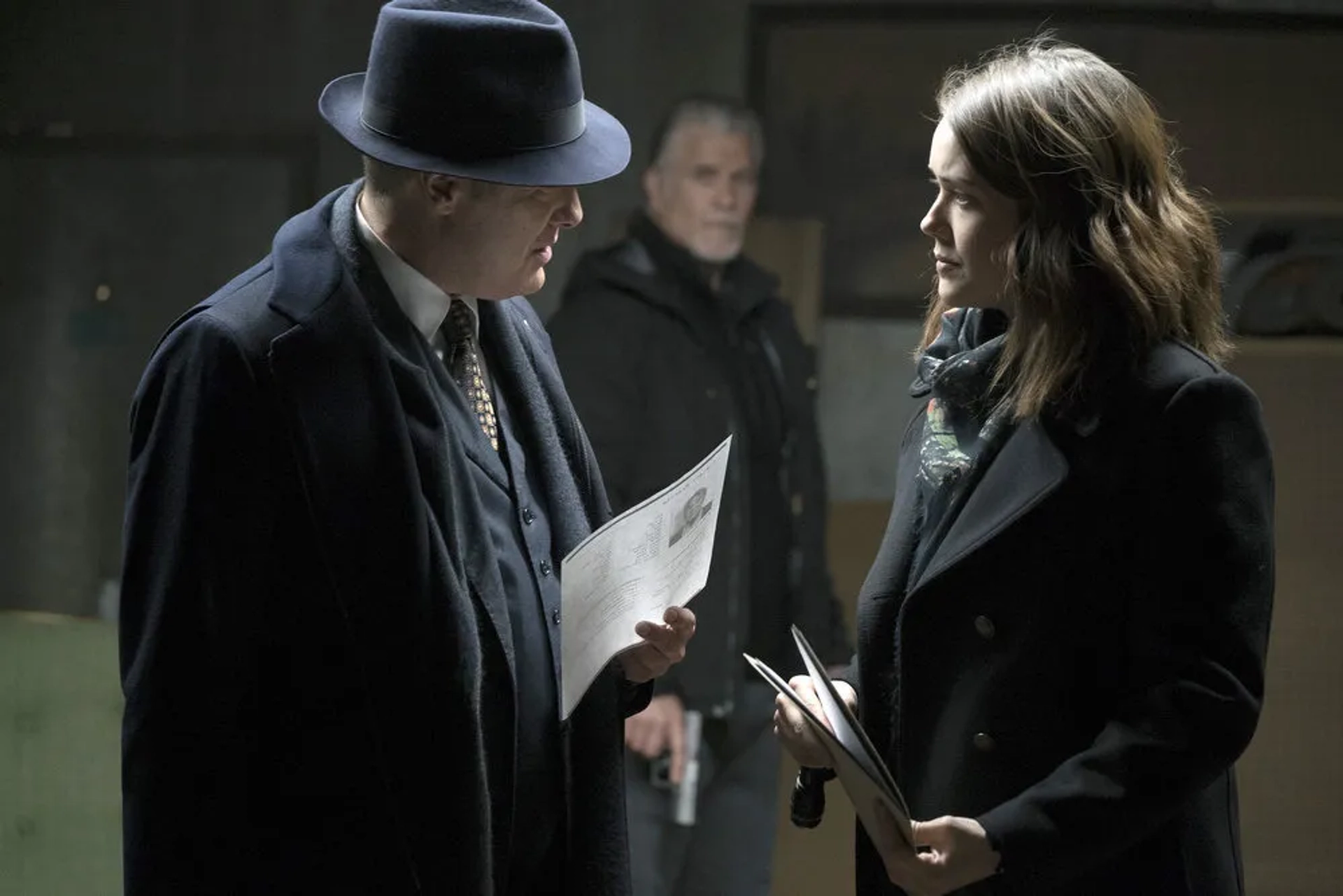 James Spader, Baz, and Megan Boone in The Blacklist (2013)