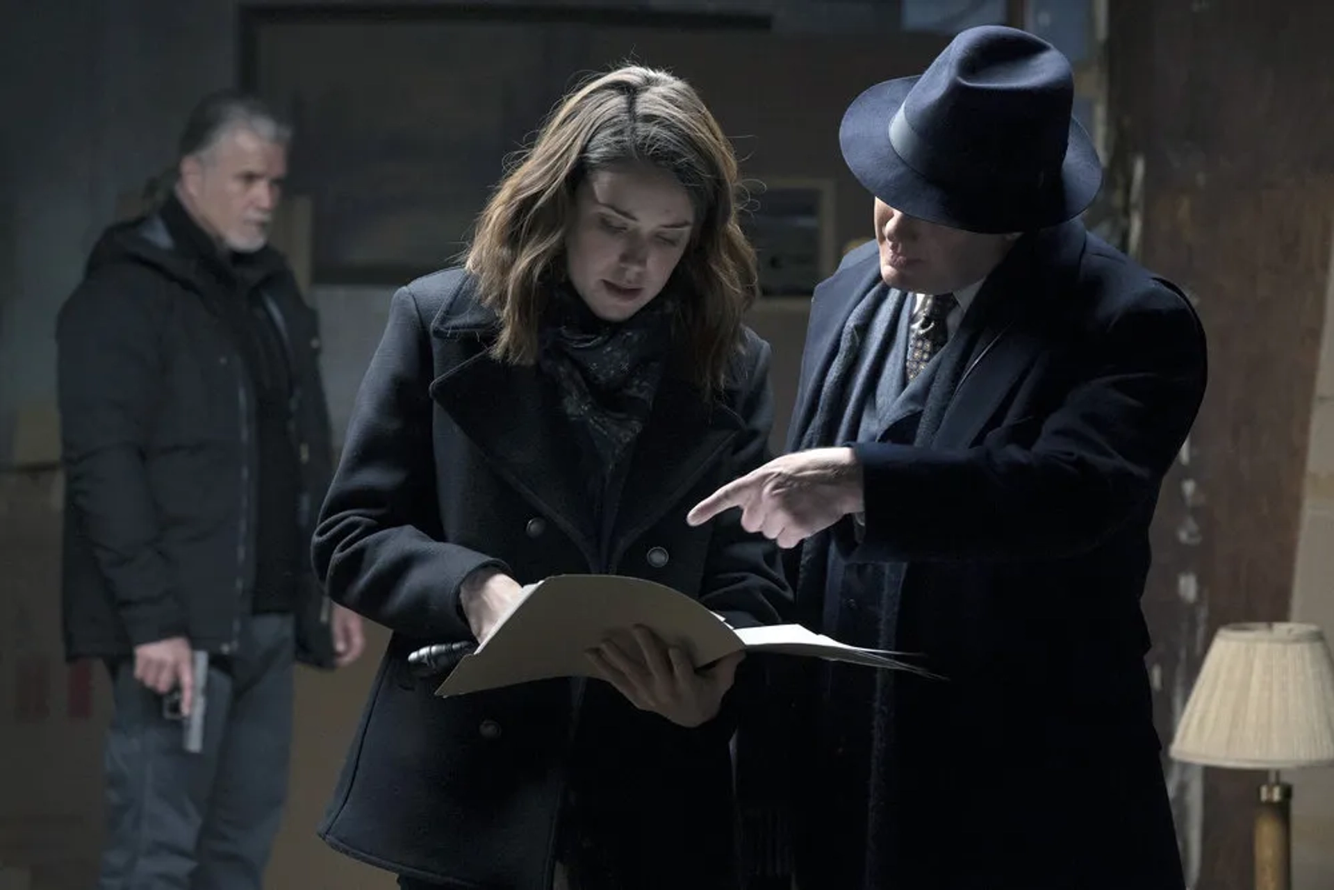 James Spader, Baz, and Megan Boone in The Blacklist (2013)