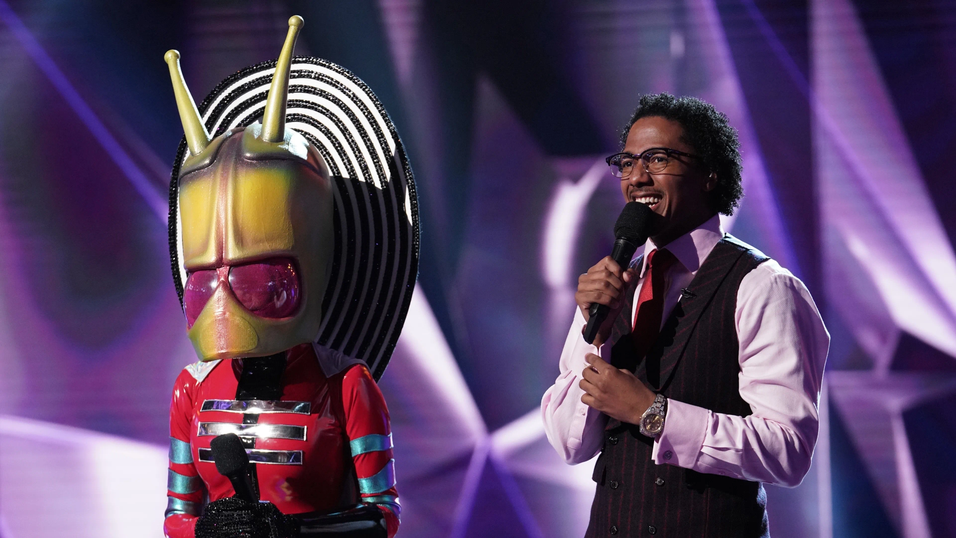 Nick Cannon and La Toya Jackson in The Masked Singer (2019)