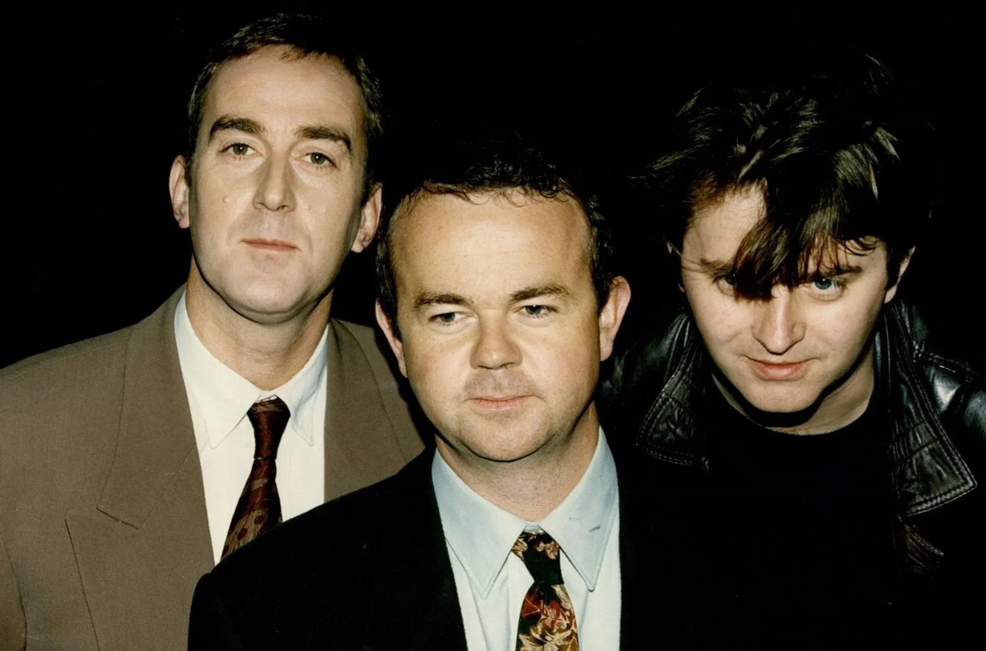 Angus Deayton, Ian Hislop, and Paul Merton in Have I Got News for You (1990)