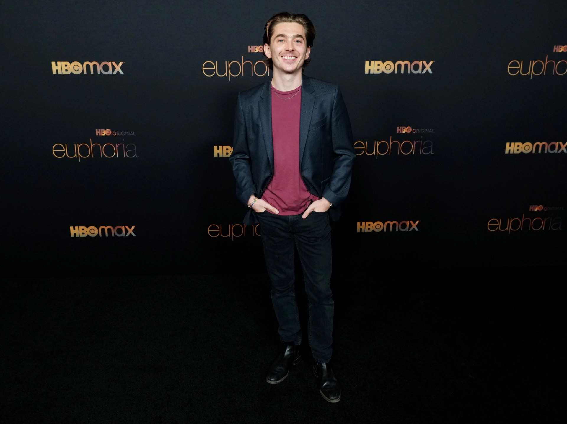 Austin Abrams at an event for Euphoria (2019)