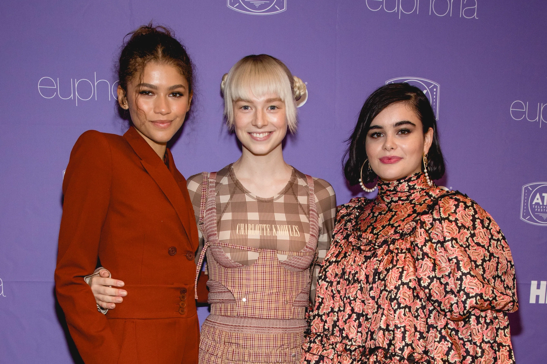 Zendaya, Barbie Ferreira, and Hunter Schafer at an event for Euphoria (2019)