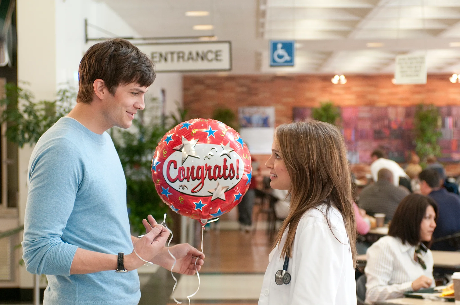 Natalie Portman and Ashton Kutcher in No Strings Attached (2011)