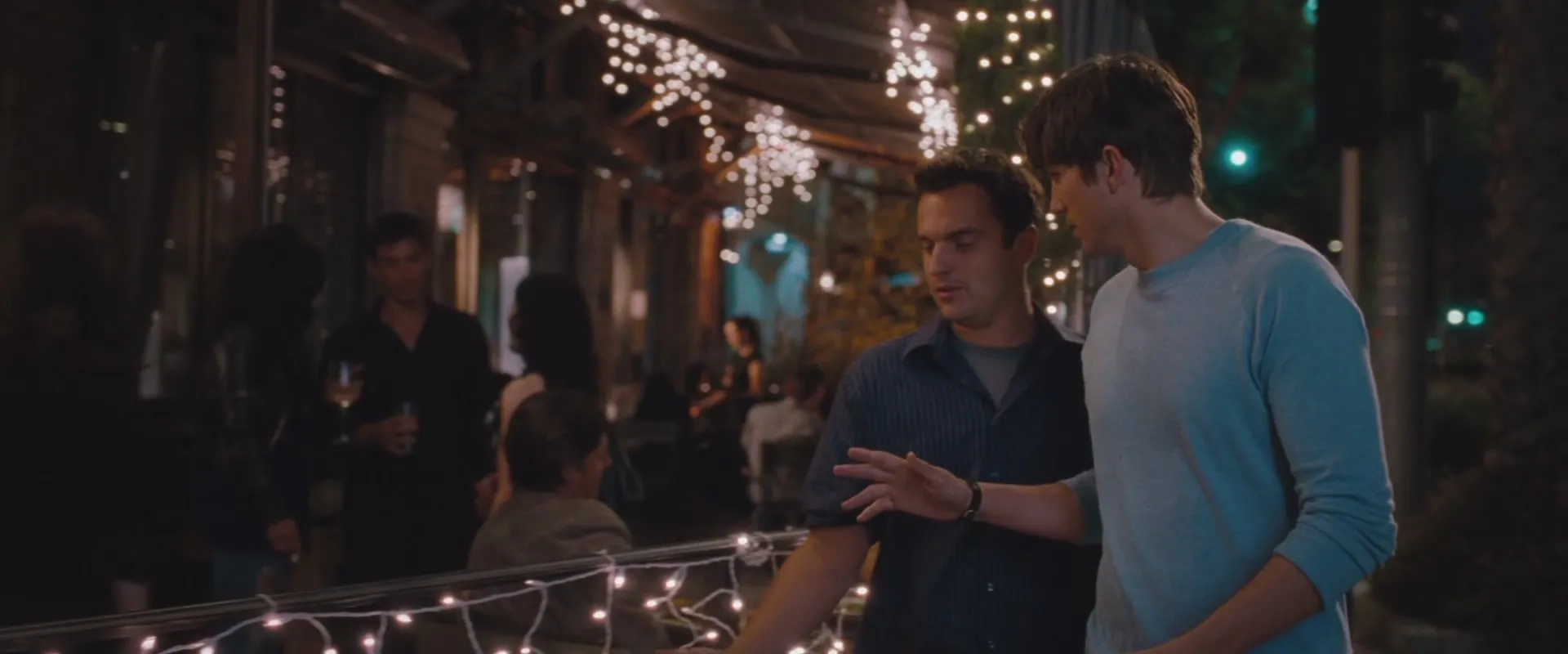 Ashton Kutcher and Jake Johnson in No Strings Attached (2011)