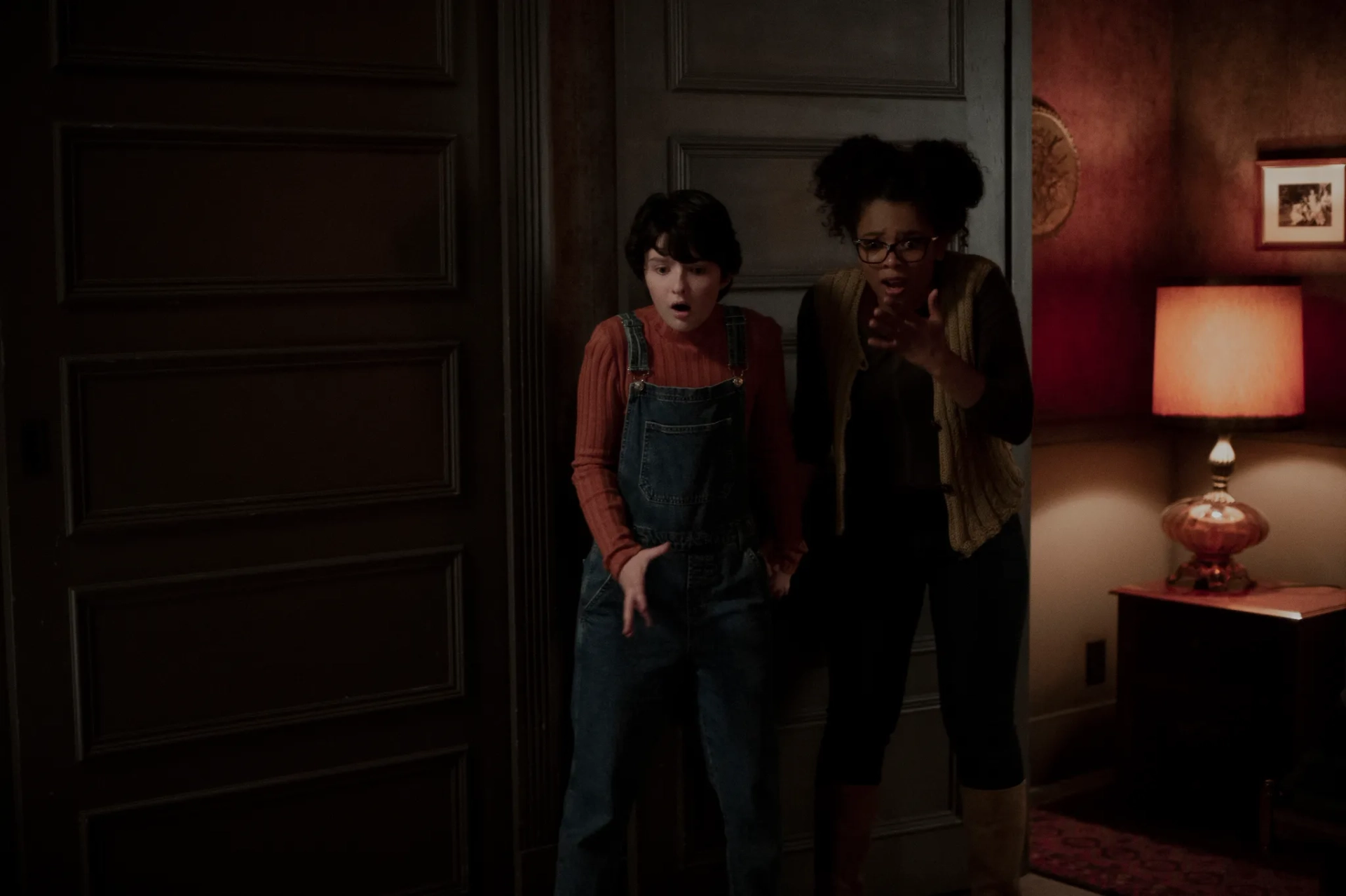 Jaz Sinclair and Lachlan Watson in Chilling Adventures of Sabrina (2018)