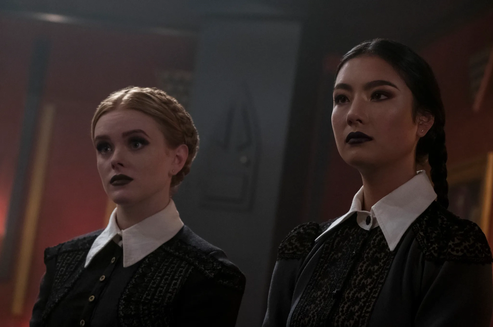 Abigail Cowen and Adeline Rudolph in Chilling Adventures of Sabrina (2018)