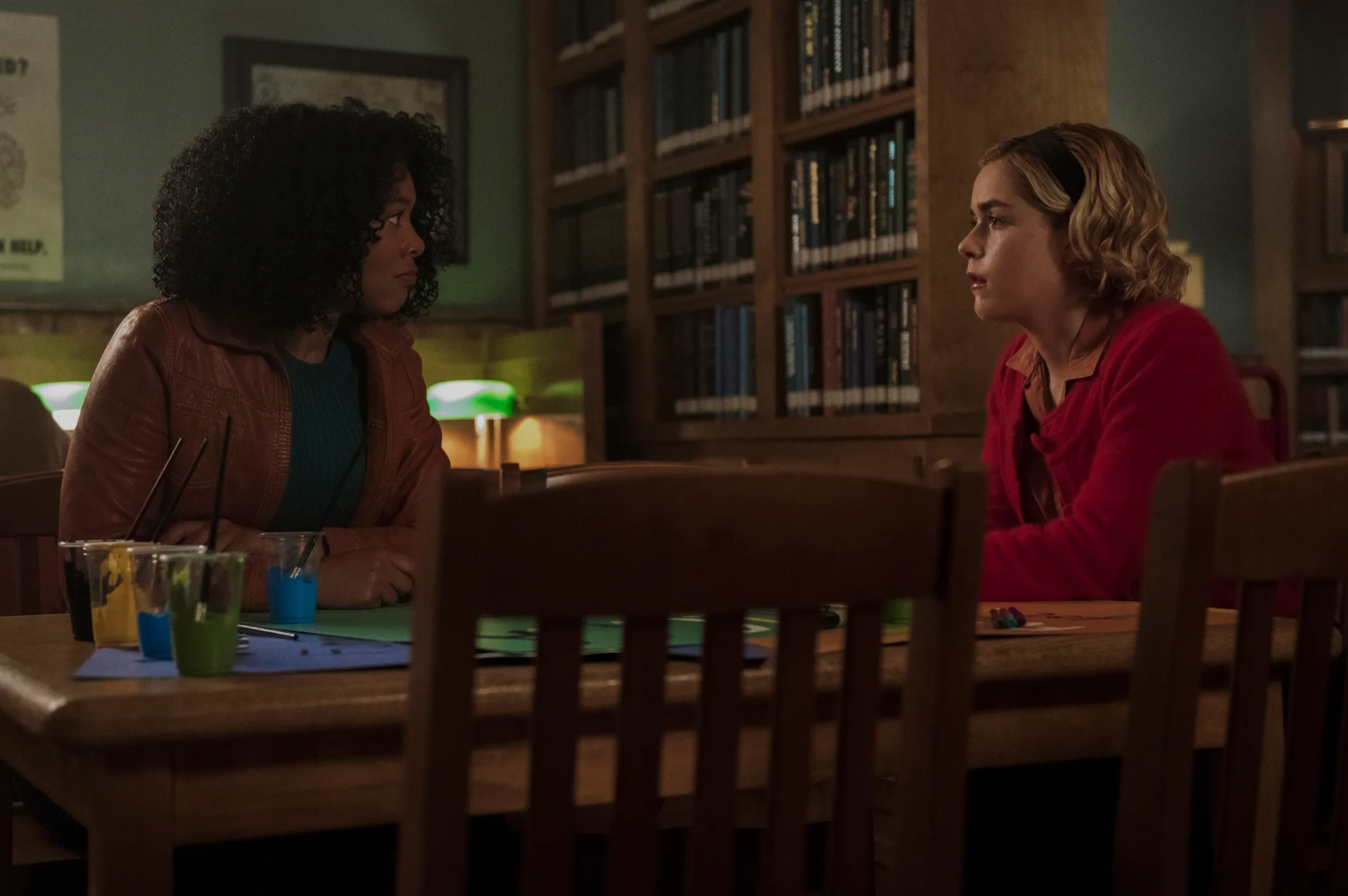 Kiernan Shipka and Jaz Sinclair in Chilling Adventures of Sabrina (2018)