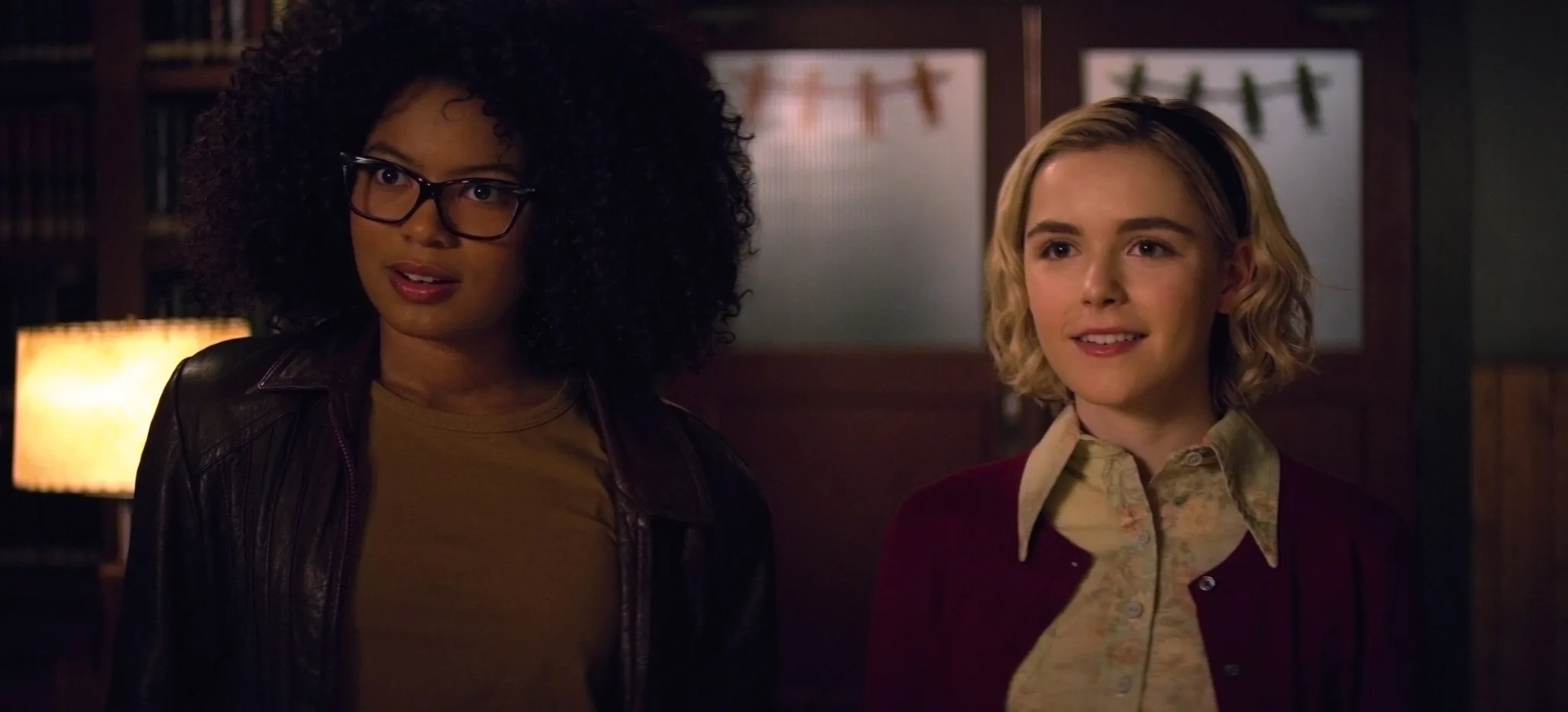 Kiernan Shipka and Jaz Sinclair in Chilling Adventures of Sabrina (2018)