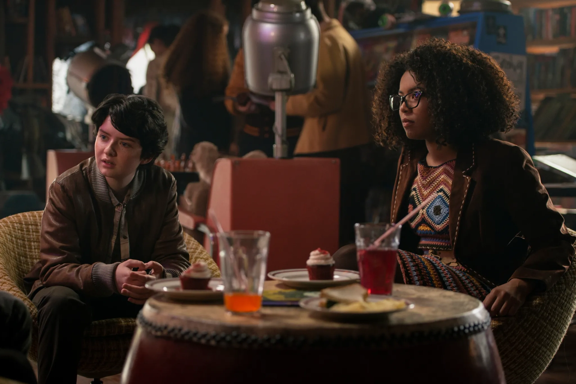 Jaz Sinclair and Lachlan Watson in Chilling Adventures of Sabrina (2018)