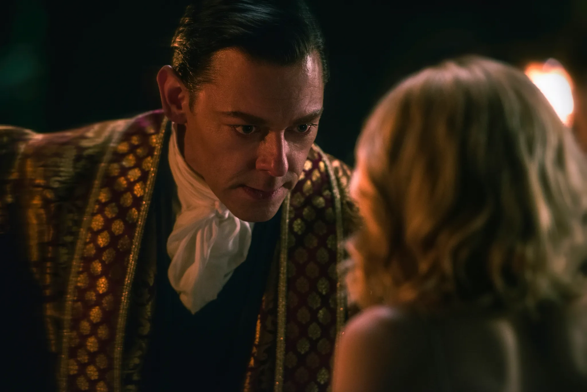 Richard Coyle and Kiernan Shipka in Chilling Adventures of Sabrina (2018)