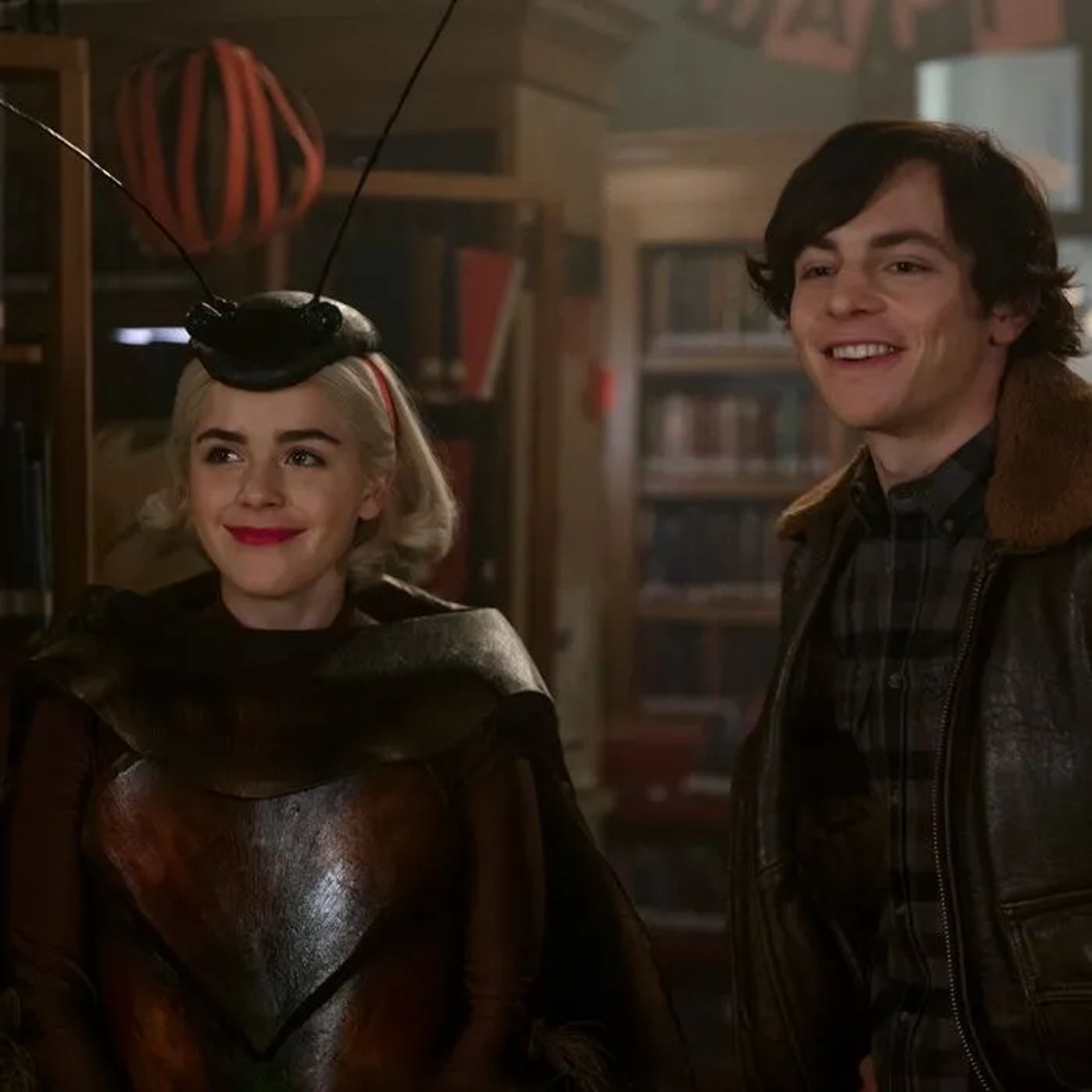 Kiernan Shipka and Ross Lynch in Chilling Adventures of Sabrina (2018)