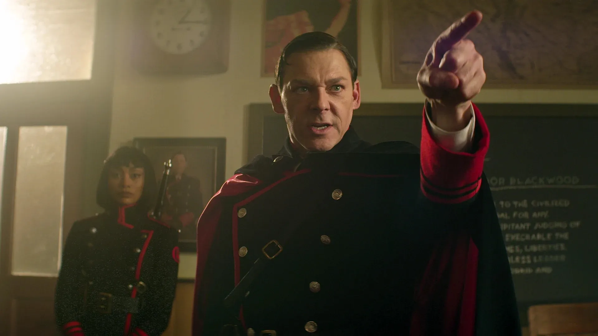 Richard Coyle and Tati Gabrielle in Chilling Adventures of Sabrina (2018)