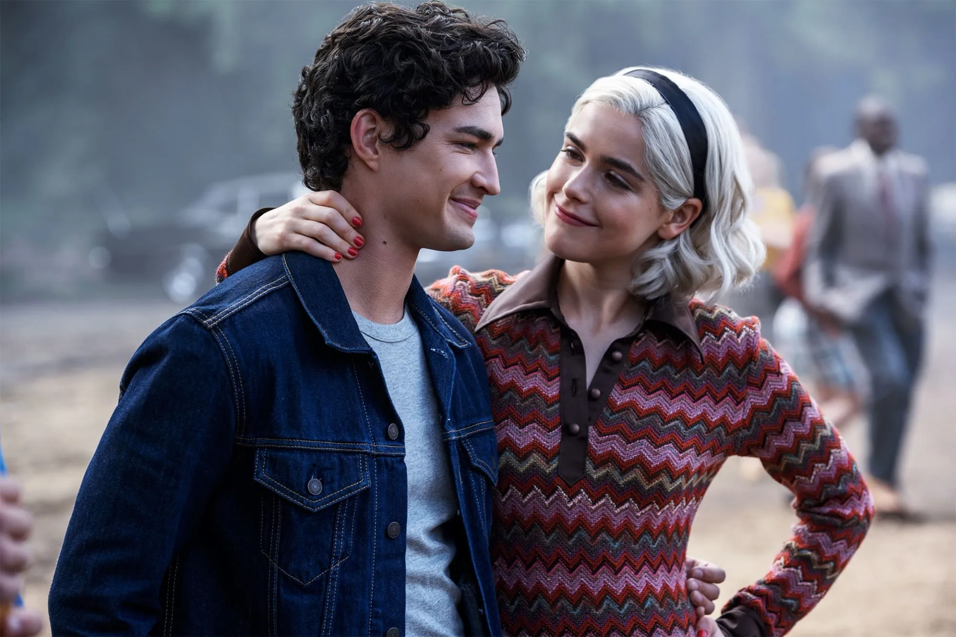 Kiernan Shipka and Gavin Leatherwood in Chilling Adventures of Sabrina (2018)