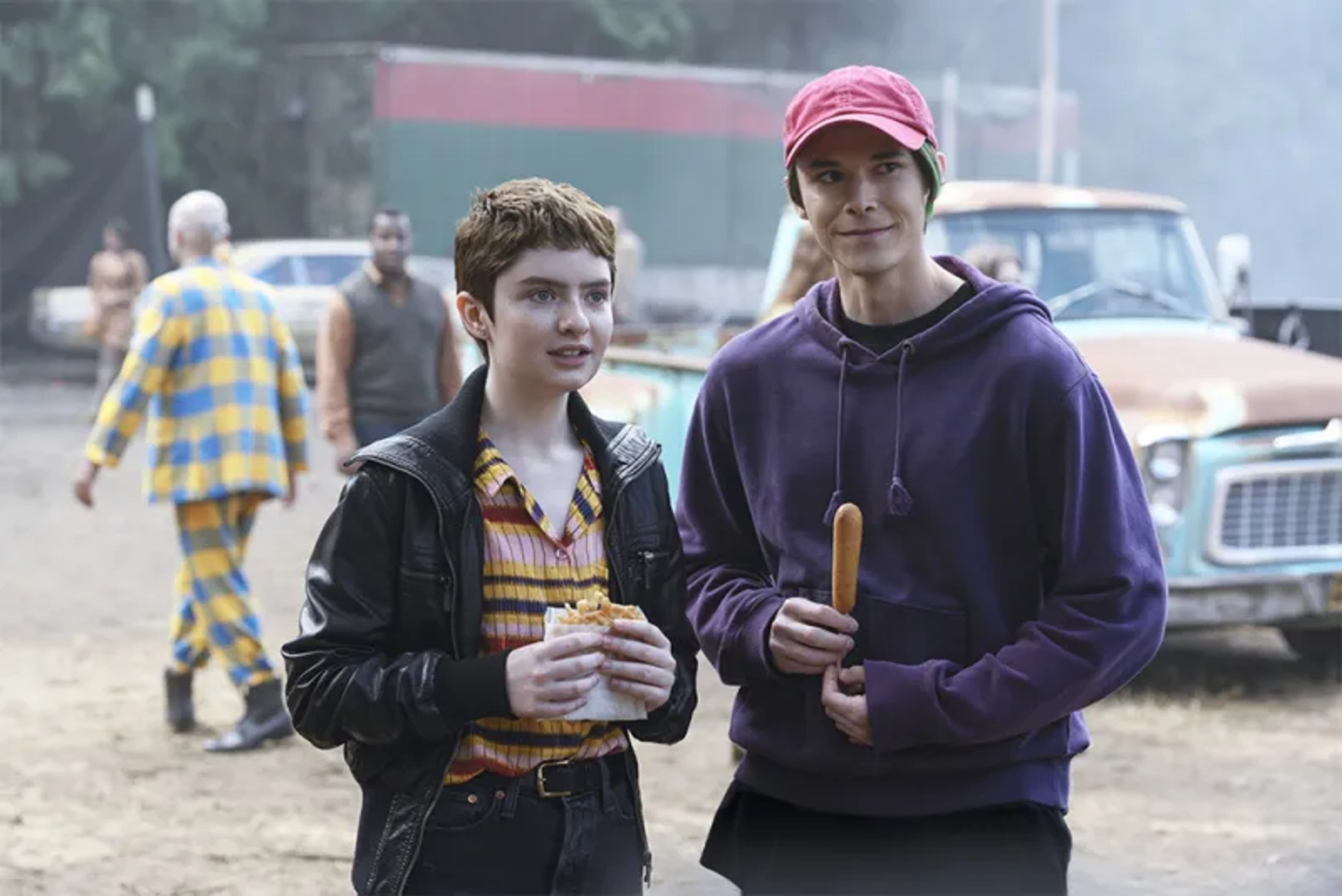 Lachlan Watson and Jonathan Whitesell in Chilling Adventures of Sabrina (2018)