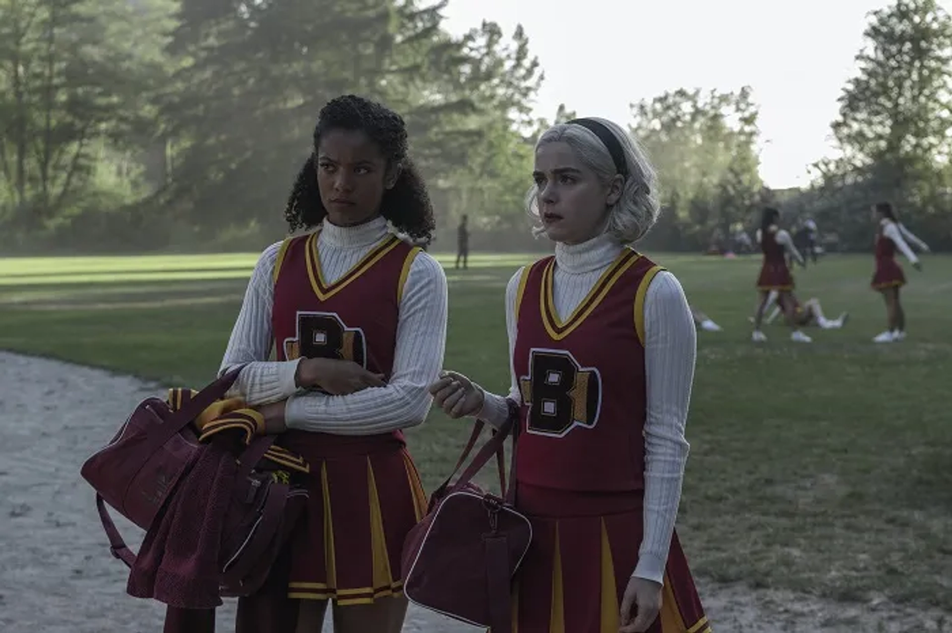 Kiernan Shipka and Jaz Sinclair in Chilling Adventures of Sabrina (2018)