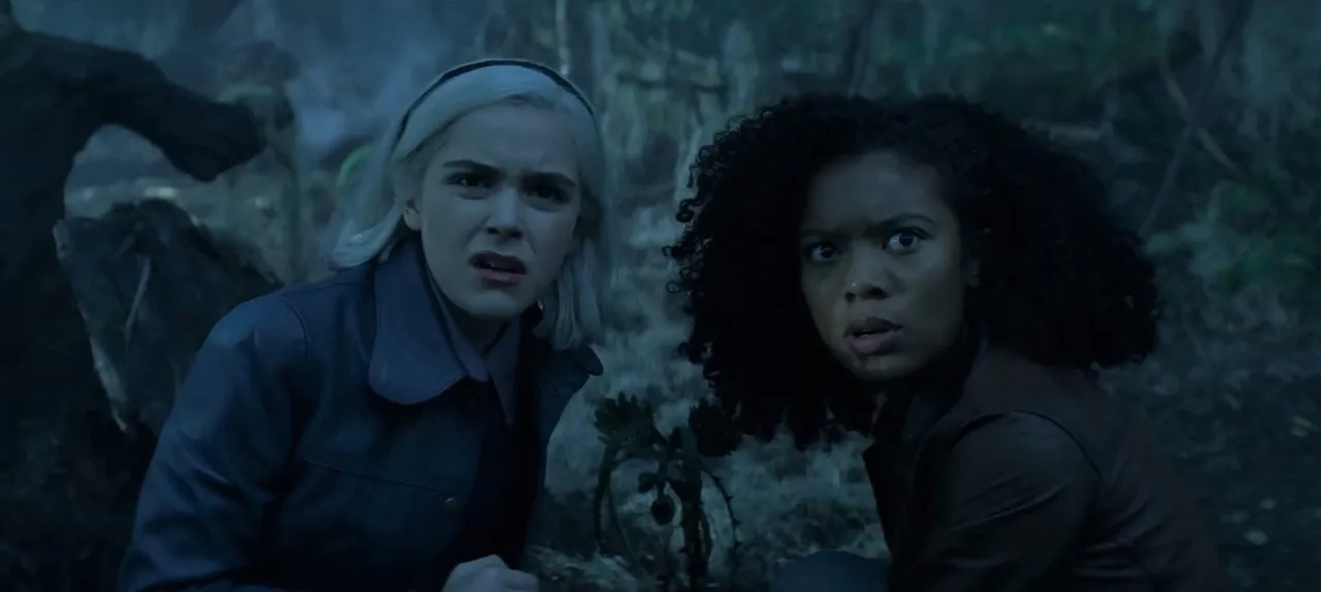 Kiernan Shipka and Jaz Sinclair in Chilling Adventures of Sabrina (2018)