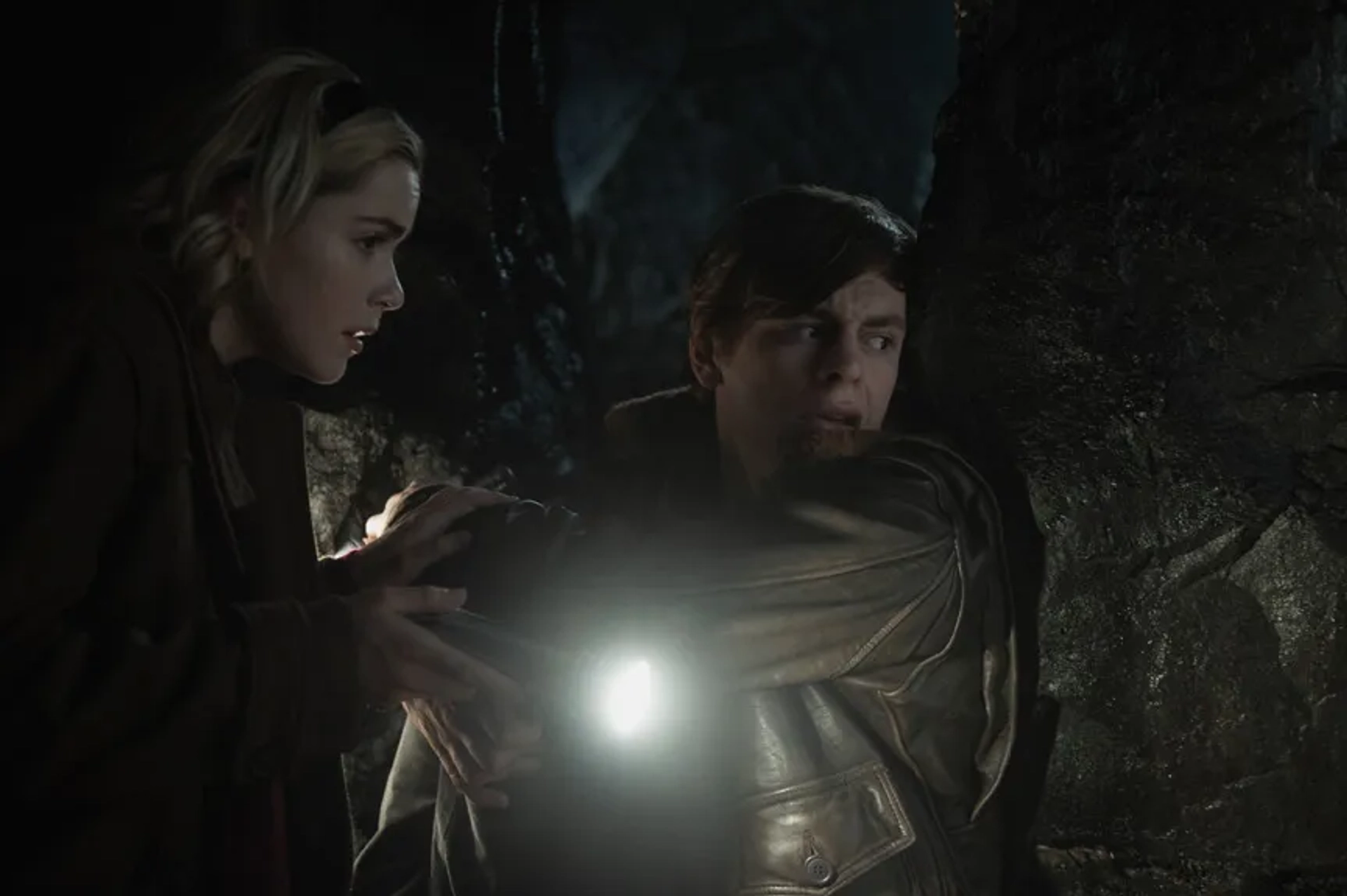 Kiernan Shipka and Ross Lynch in Chilling Adventures of Sabrina (2018)