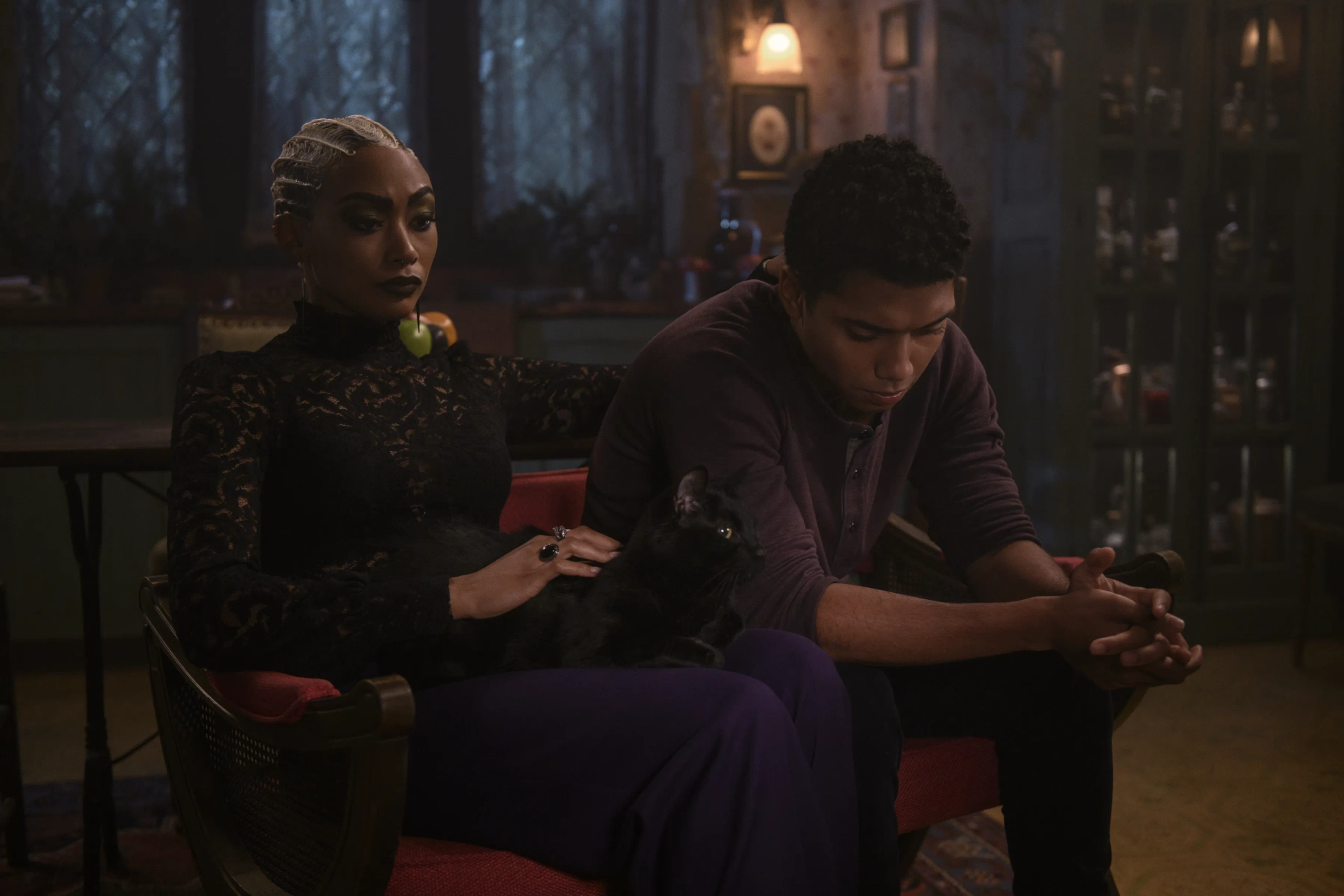 Tati Gabrielle and Chance Perdomo in Chilling Adventures of Sabrina (2018)