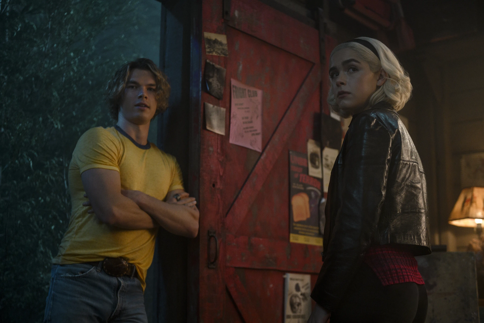 Kiernan Shipka and Sam Corlett in Chilling Adventures of Sabrina (2018)