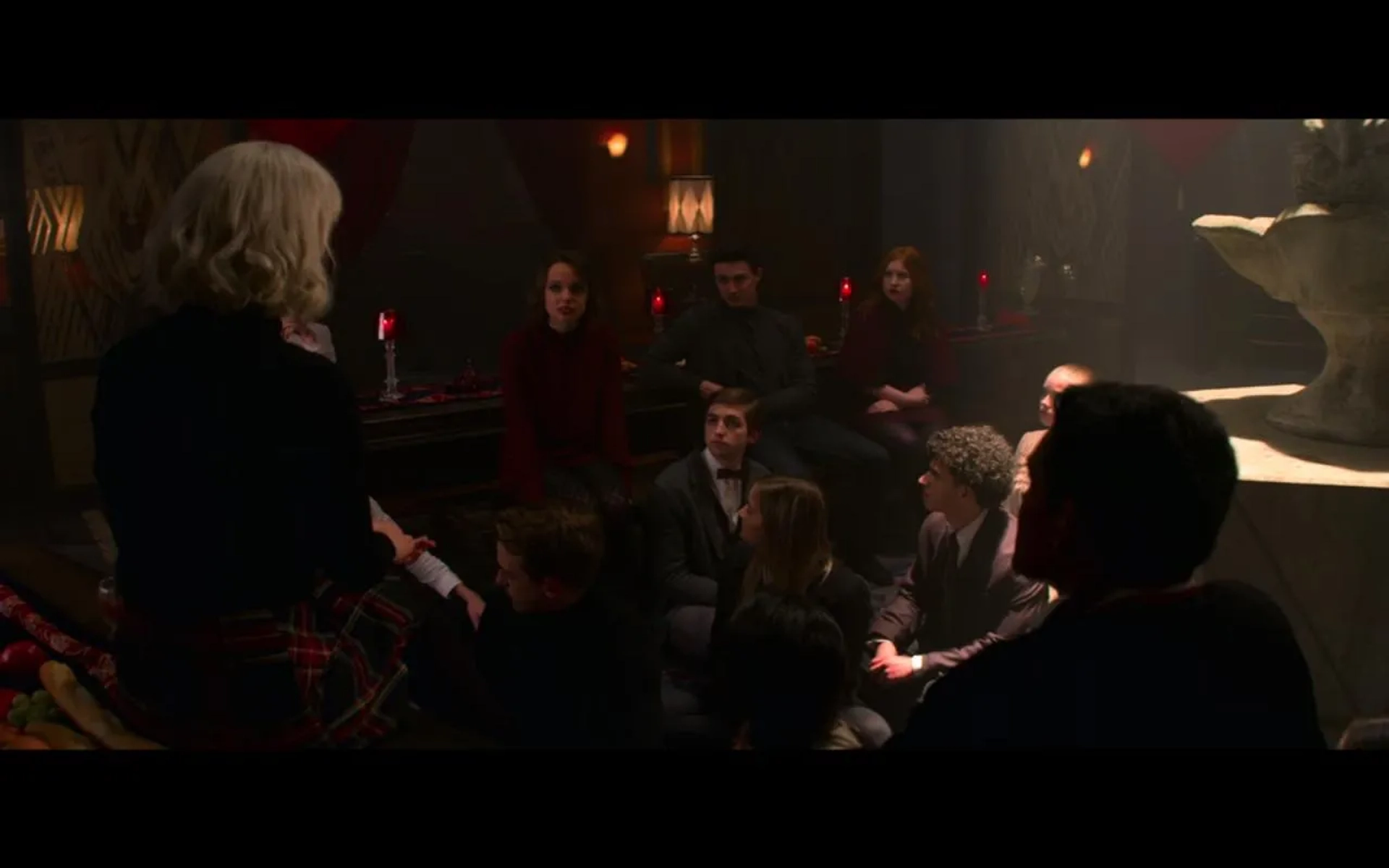 Kiernan Shipka, Em Haine, Tyler Cotton, and Gavin Leatherwood in Chilling Adventures of Sabrina (2018)