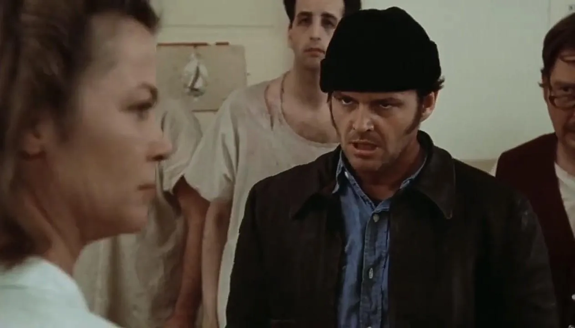 Jack Nicholson, Christopher Lloyd, Louise Fletcher, Vincent Schiavelli, and William Redfield in One Flew Over the Cuckoo's Nest (1975)