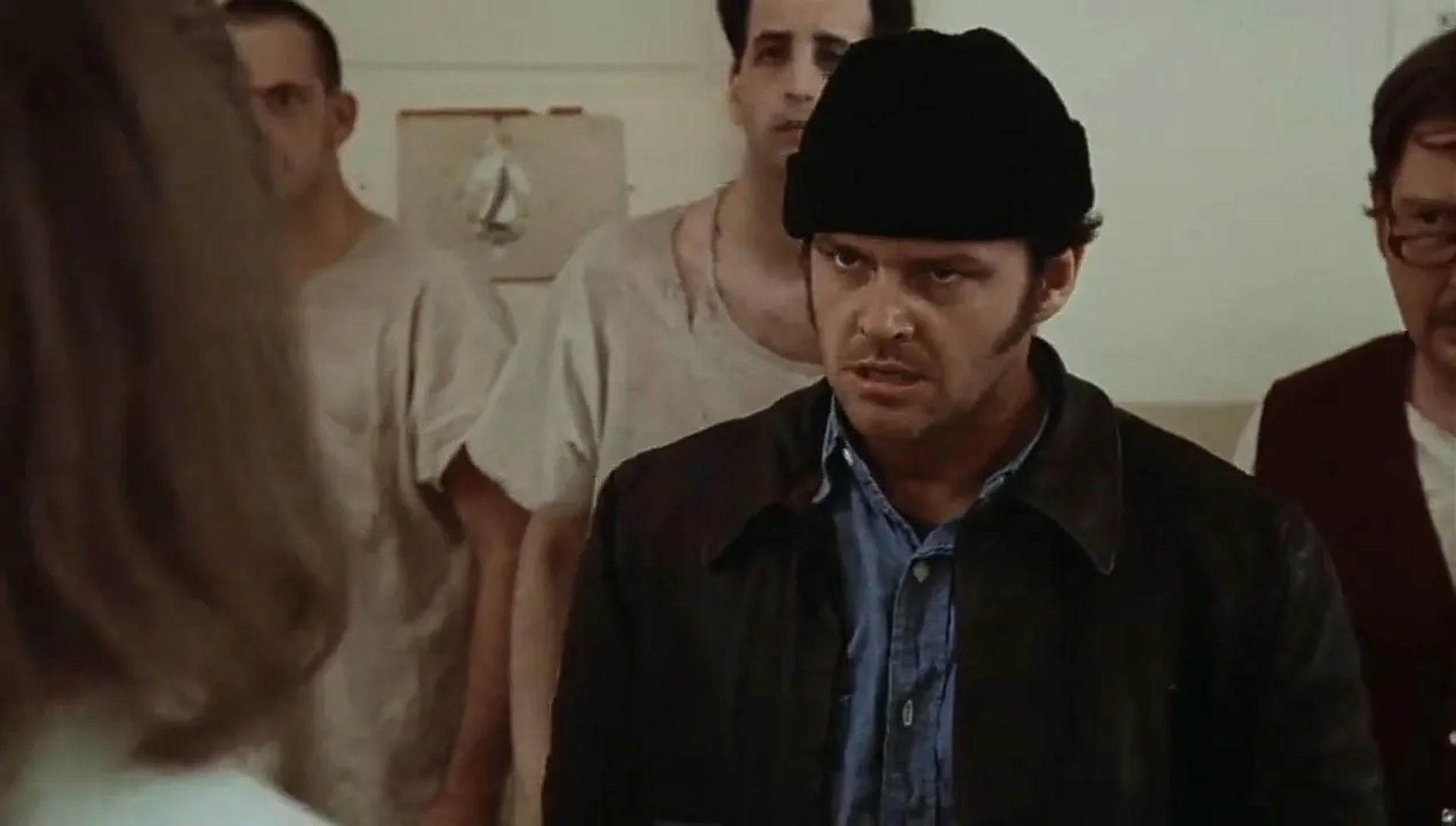 Jack Nicholson, Christopher Lloyd, Louise Fletcher, Vincent Schiavelli, and William Redfield in One Flew Over the Cuckoo's Nest (1975)