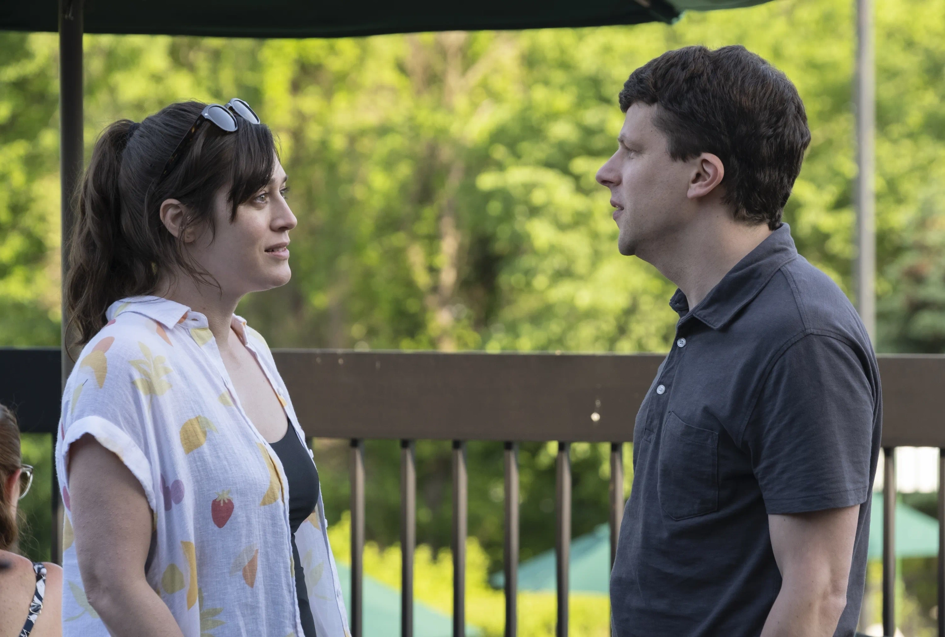 Lizzy Caplan and Jesse Eisenberg in Fleishman Is in Trouble (2022)