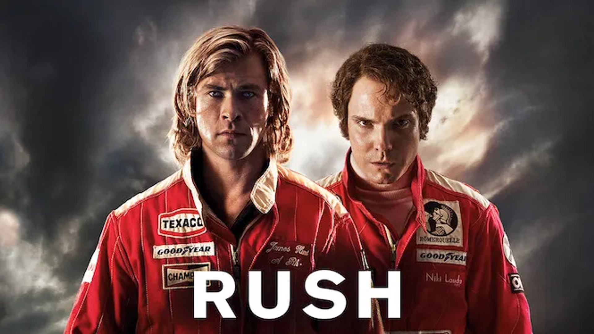 Daniel Brühl and Chris Hemsworth in Rush (2013)