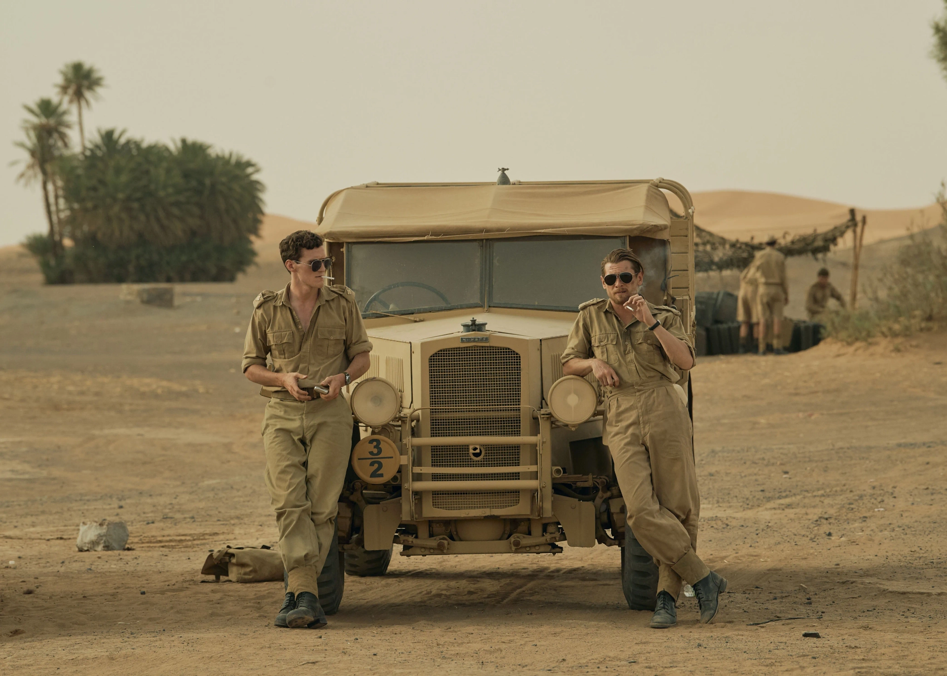 Dónal Finn and Jack O'Connell in Rogue Heroes (2022)