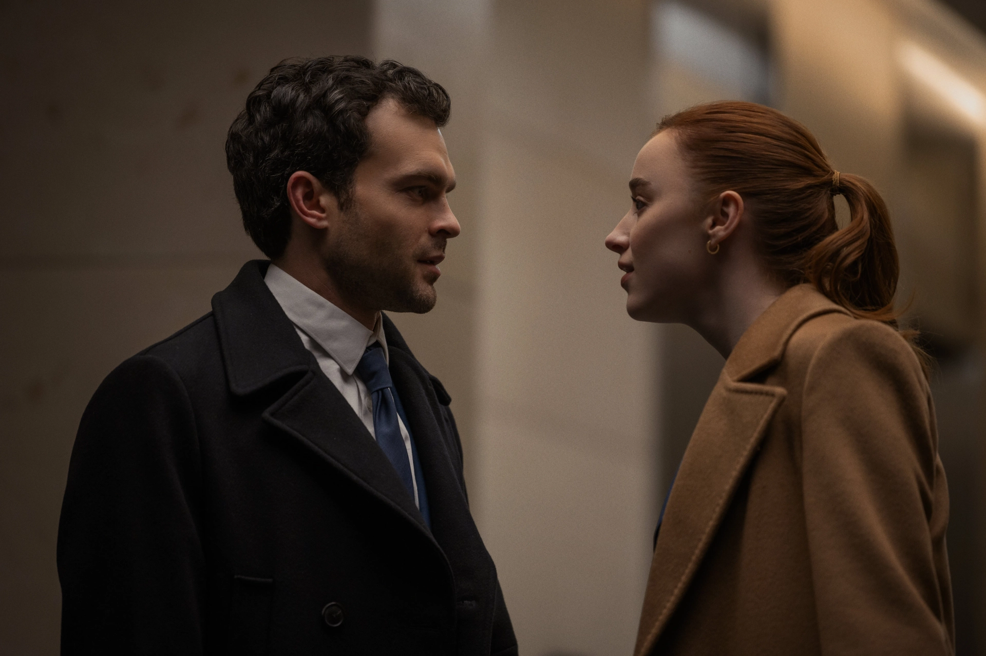 Alden Ehrenreich and Phoebe Dynevor in Fair Play (2023)