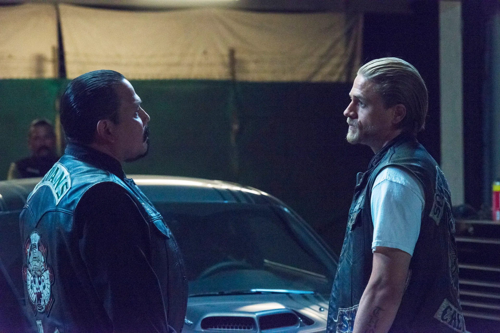 Charlie Hunnam and Emilio Rivera in Sons of Anarchy (2008)