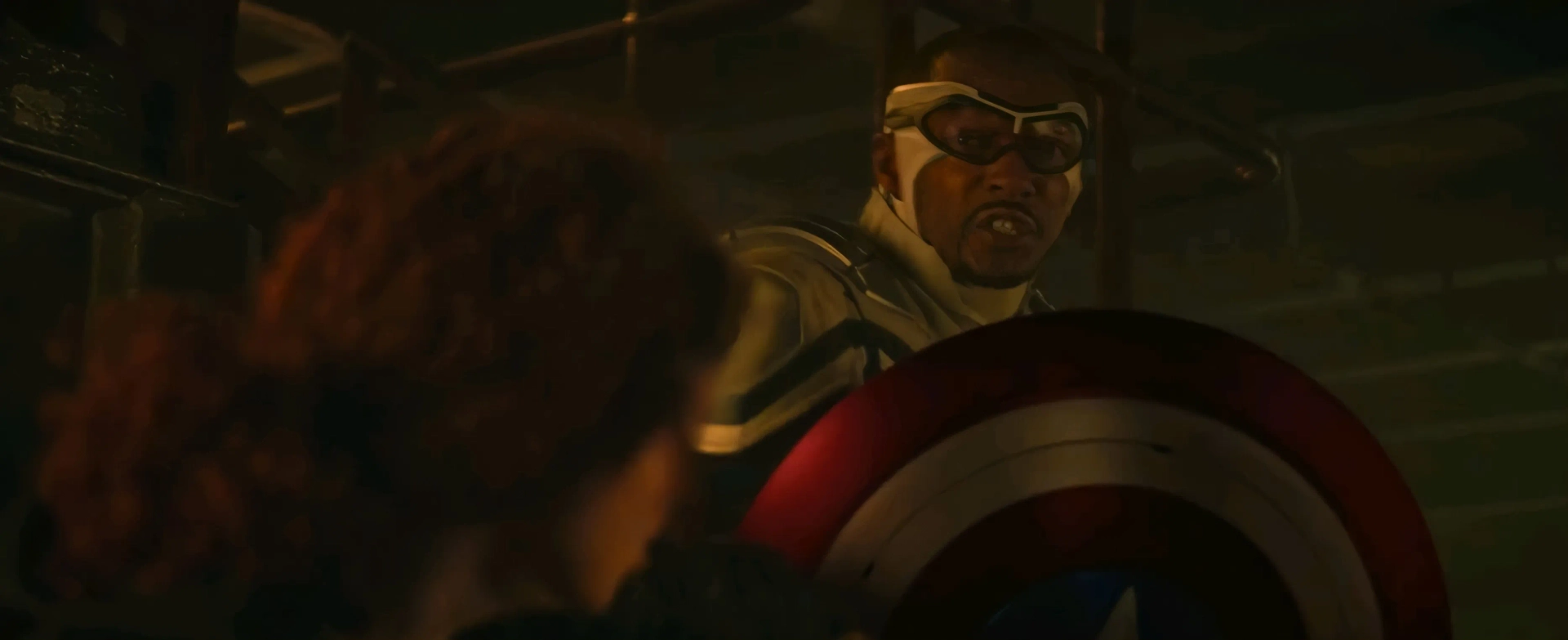 Anthony Mackie and Erin Kellyman in The Falcon and the Winter Soldier (2021)