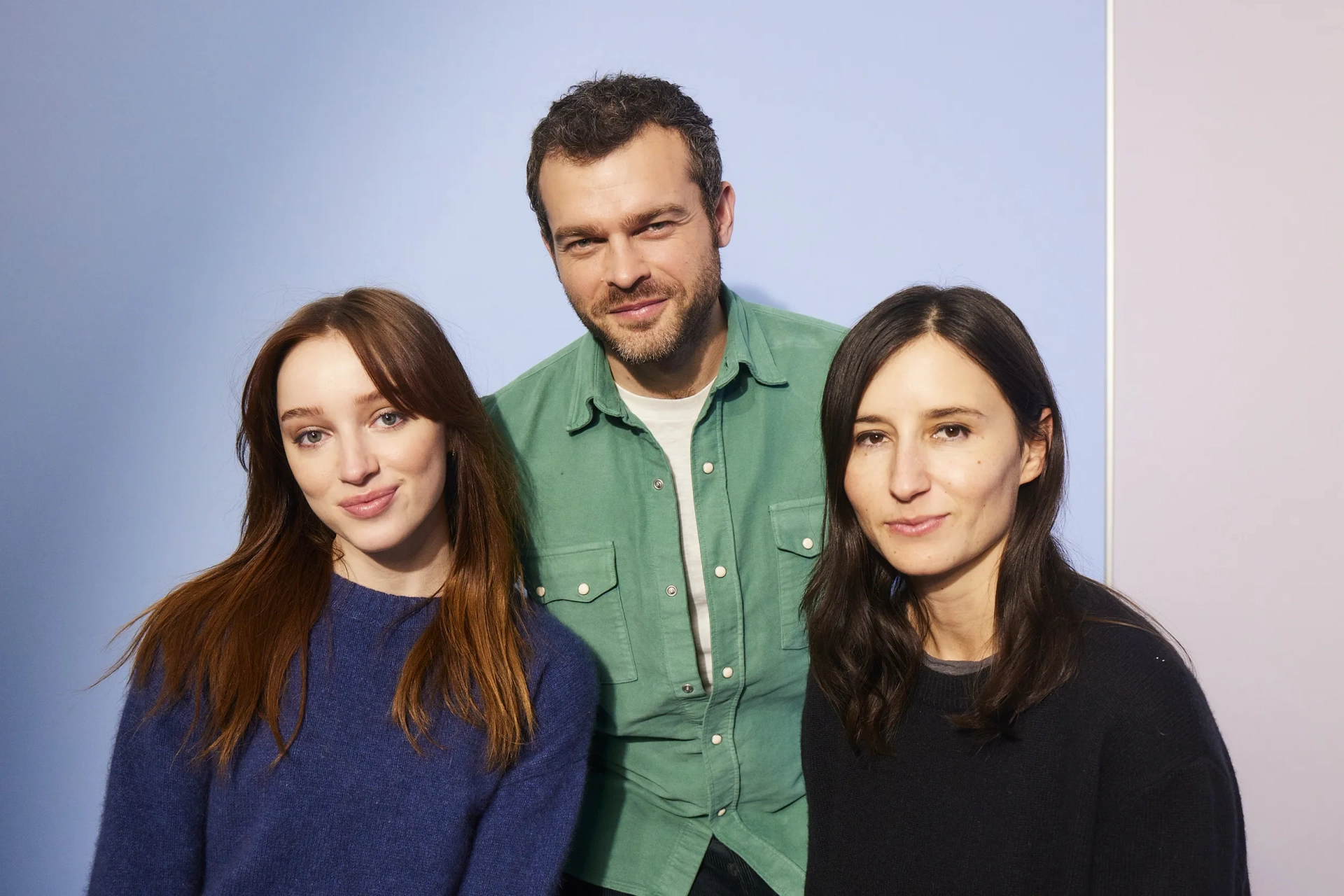 Chloe Domont, Alden Ehrenreich, and Phoebe Dynevor at an event for Fair Play (2023)