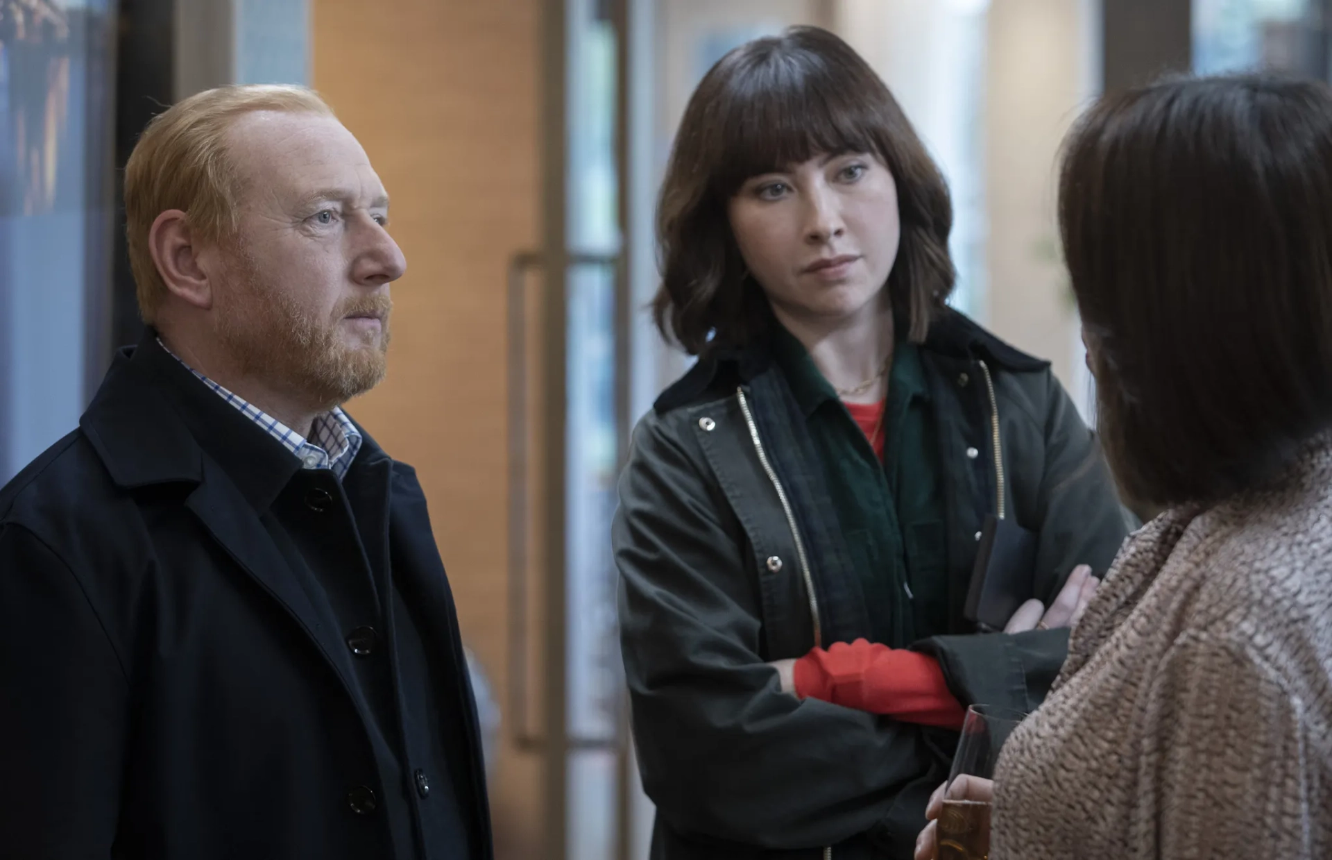 Adrian Scarborough and Vanessa Emme in The Chelsea Detective (2022)