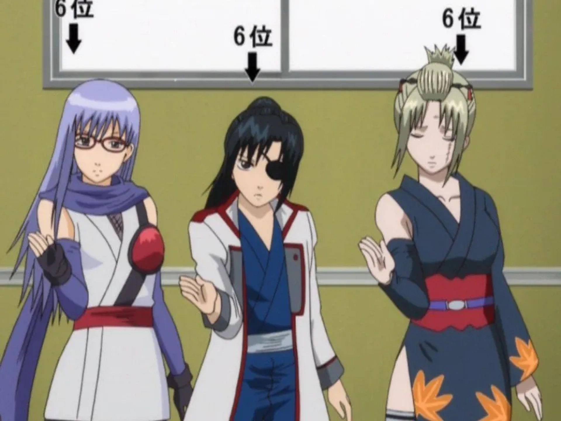 Fumiko Orikasa, Yûko Kaida, and Yû Kobayashi in Gintama (2005)