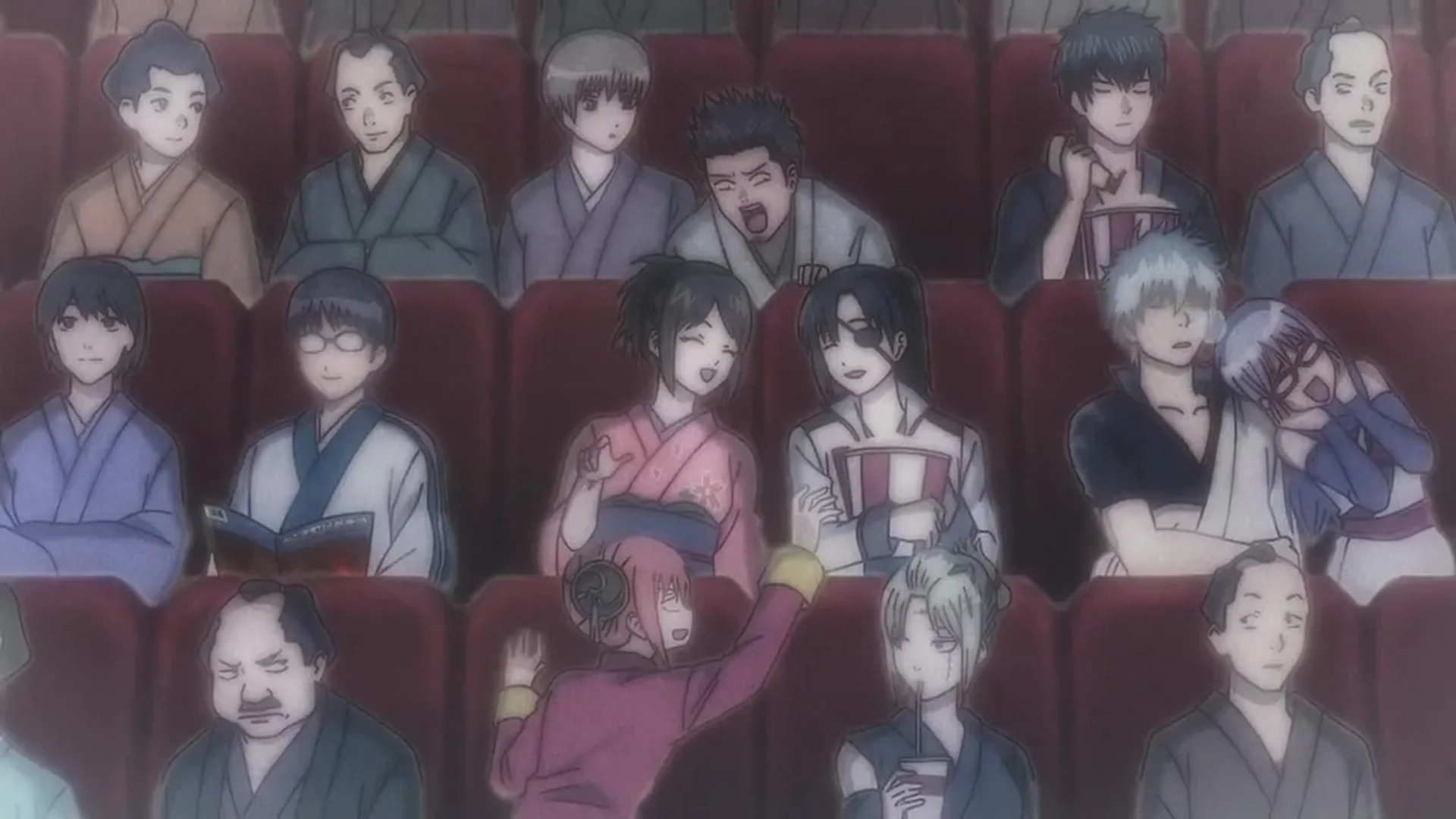 Susumu Chiba, Kazuya Nakai, Tomokazu Sugita, Ken'ichi Suzumura, Satsuki Yukino, Fumiko Orikasa, Rie Kugimiya, Daisuke Sakaguchi, Yûko Kaida, and Yû Kobayashi in Gintama (2005)