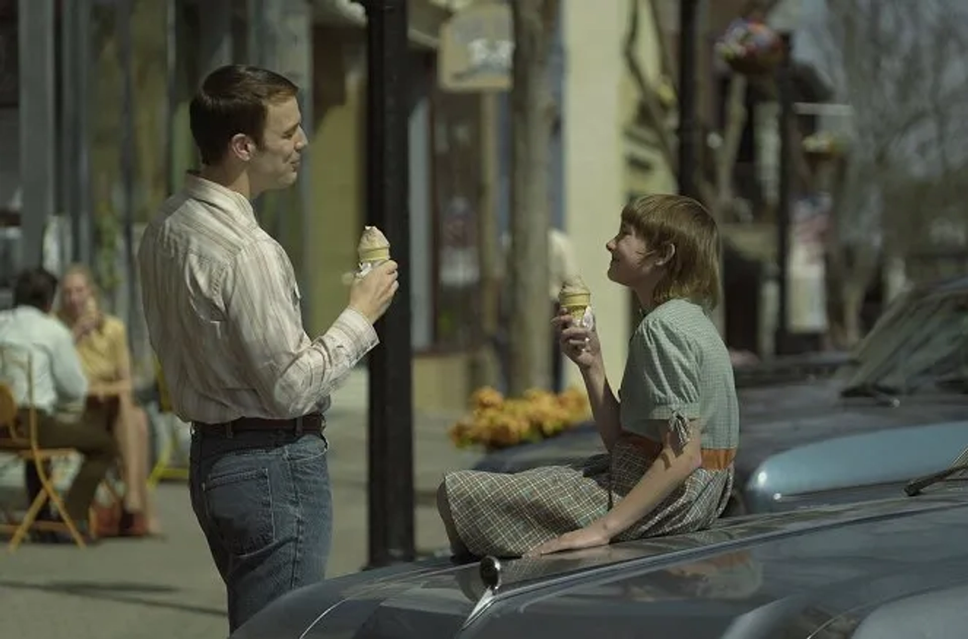 Jake Lacy and Hendrix Yancey in A Friend of the Family (2022)