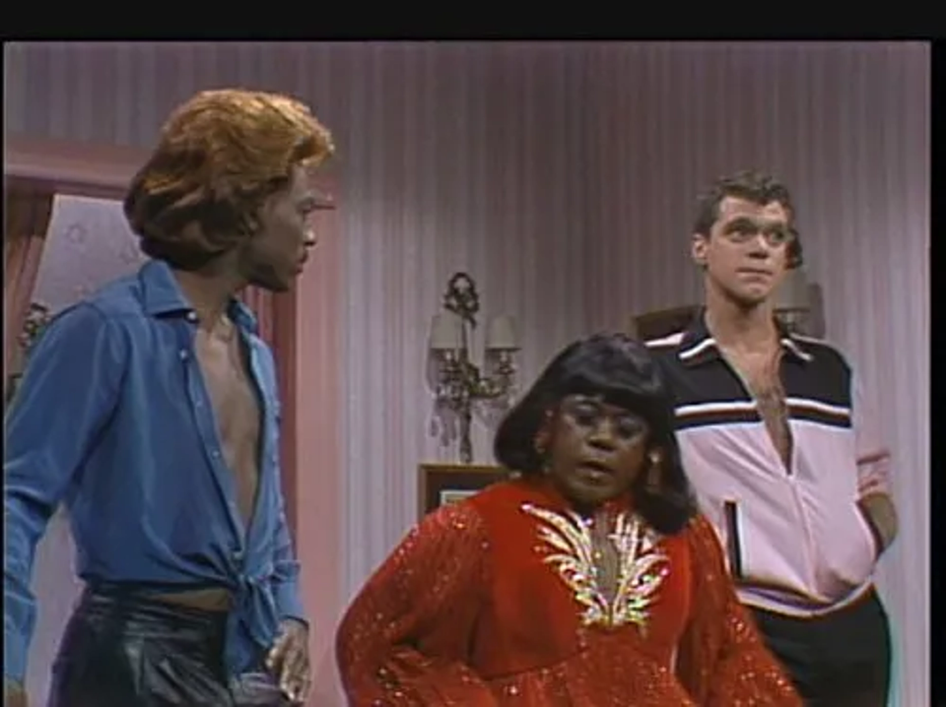 Eddie Murphy, Joe Piscopo, and Flip Wilson in Saturday Night Live (1975)