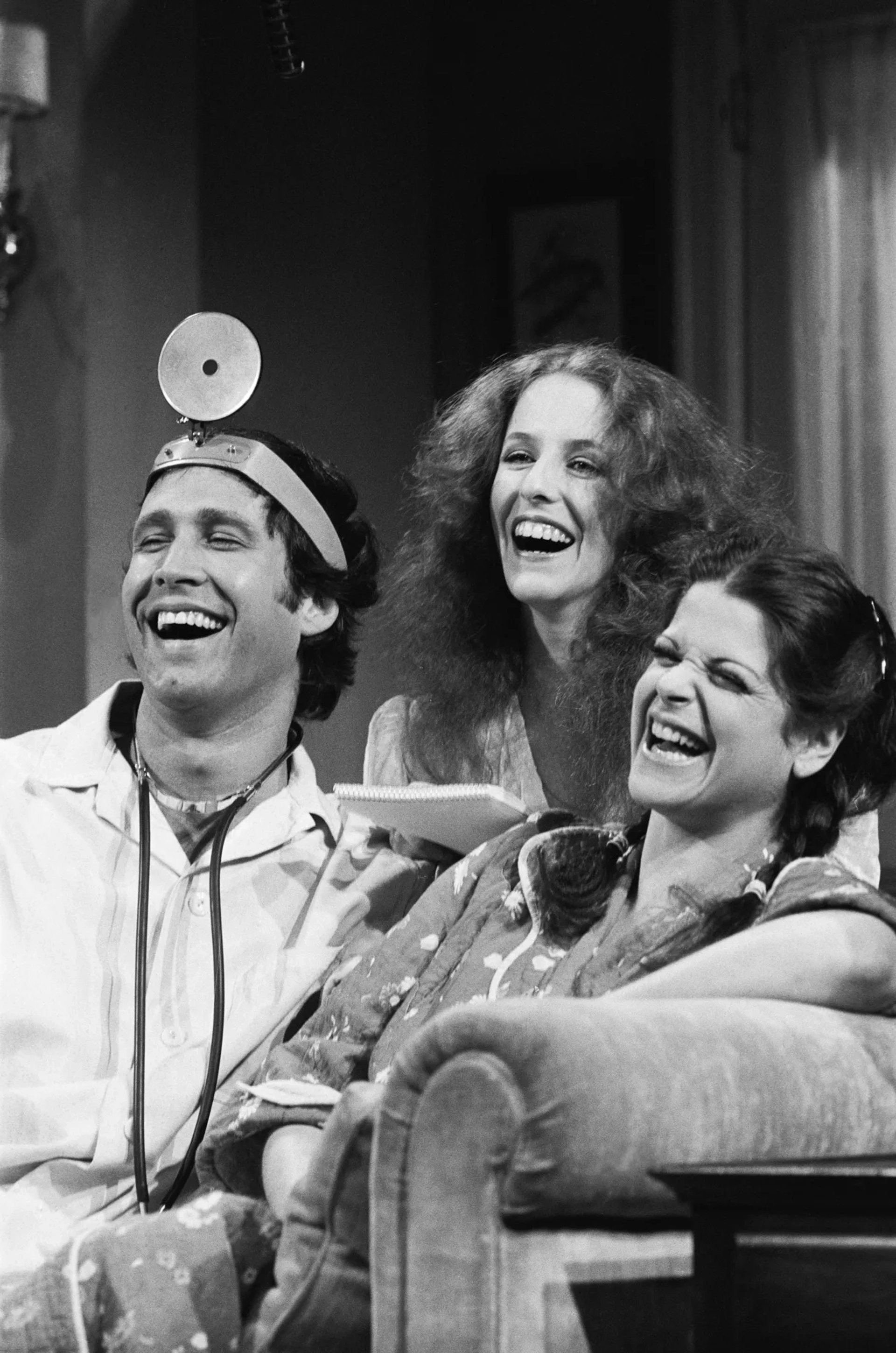 Chevy Chase, Laraine Newman, and Gilda Radner in Saturday Night Live (1975)