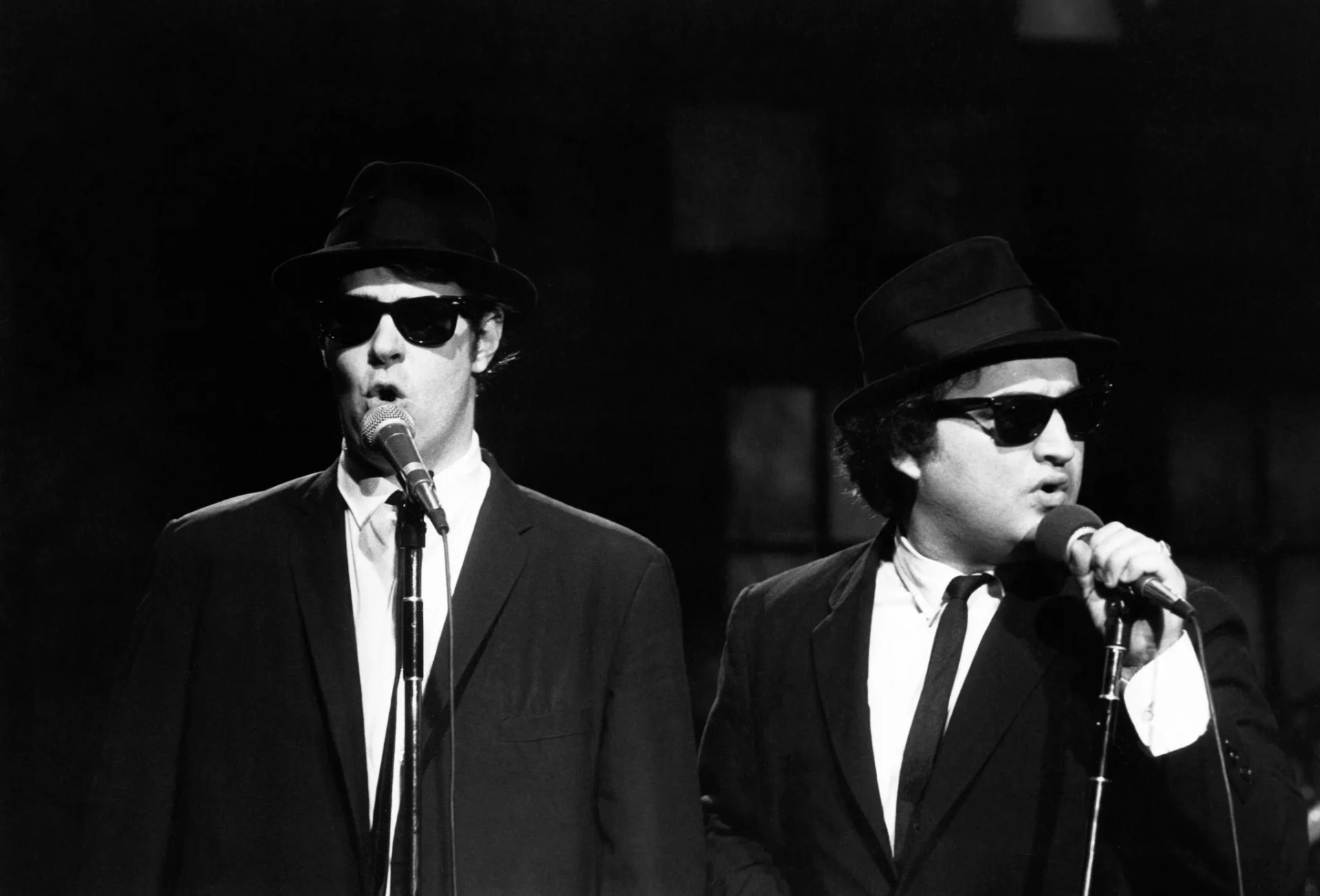 John Belushi and Dan Aykroyd in Saturday Night Live (1975)